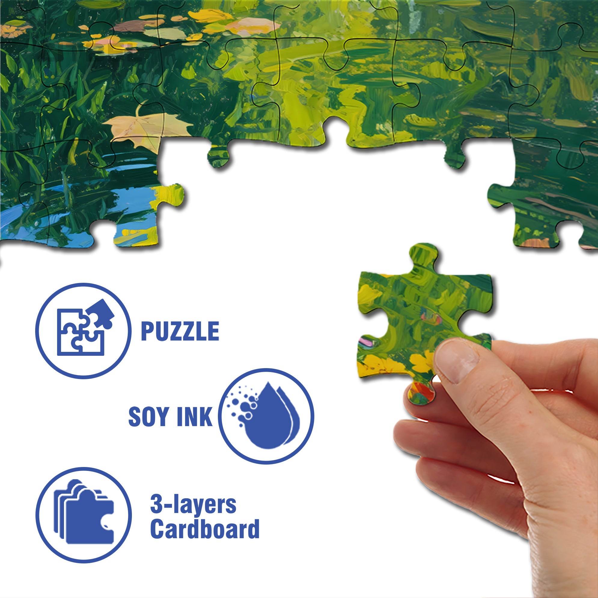 Water Plants 500pcs/1000pcs Jigsaw Puzzle, Scratch-Resistant, Interactive Family Game & Brain-Boosting DIY Decor, Perfect for Halloween, Christmas & New Year Gifts, Family Puzzle Game
