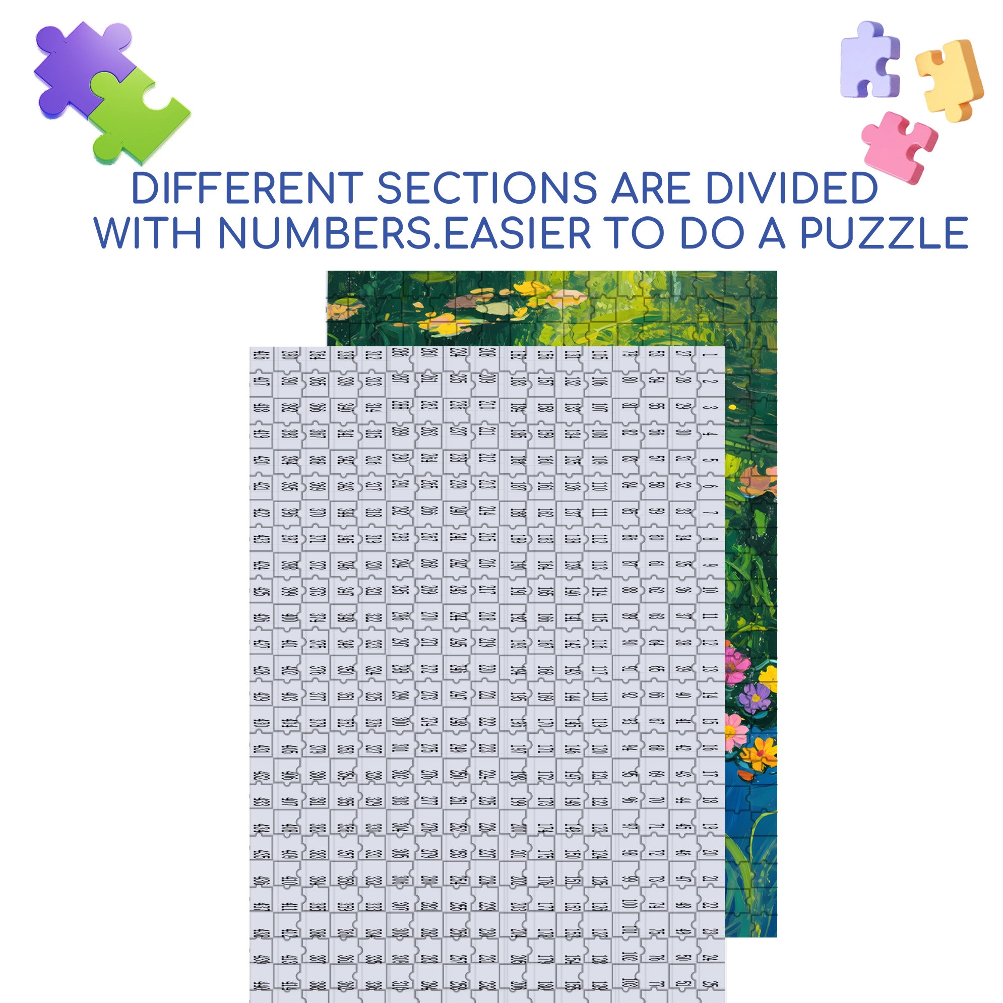 Water Plants 500pcs/1000pcs Jigsaw Puzzle, Scratch-Resistant, Interactive Family Game & Brain-Boosting DIY Decor, Perfect for Halloween, Christmas & New Year Gifts, Family Puzzle Game