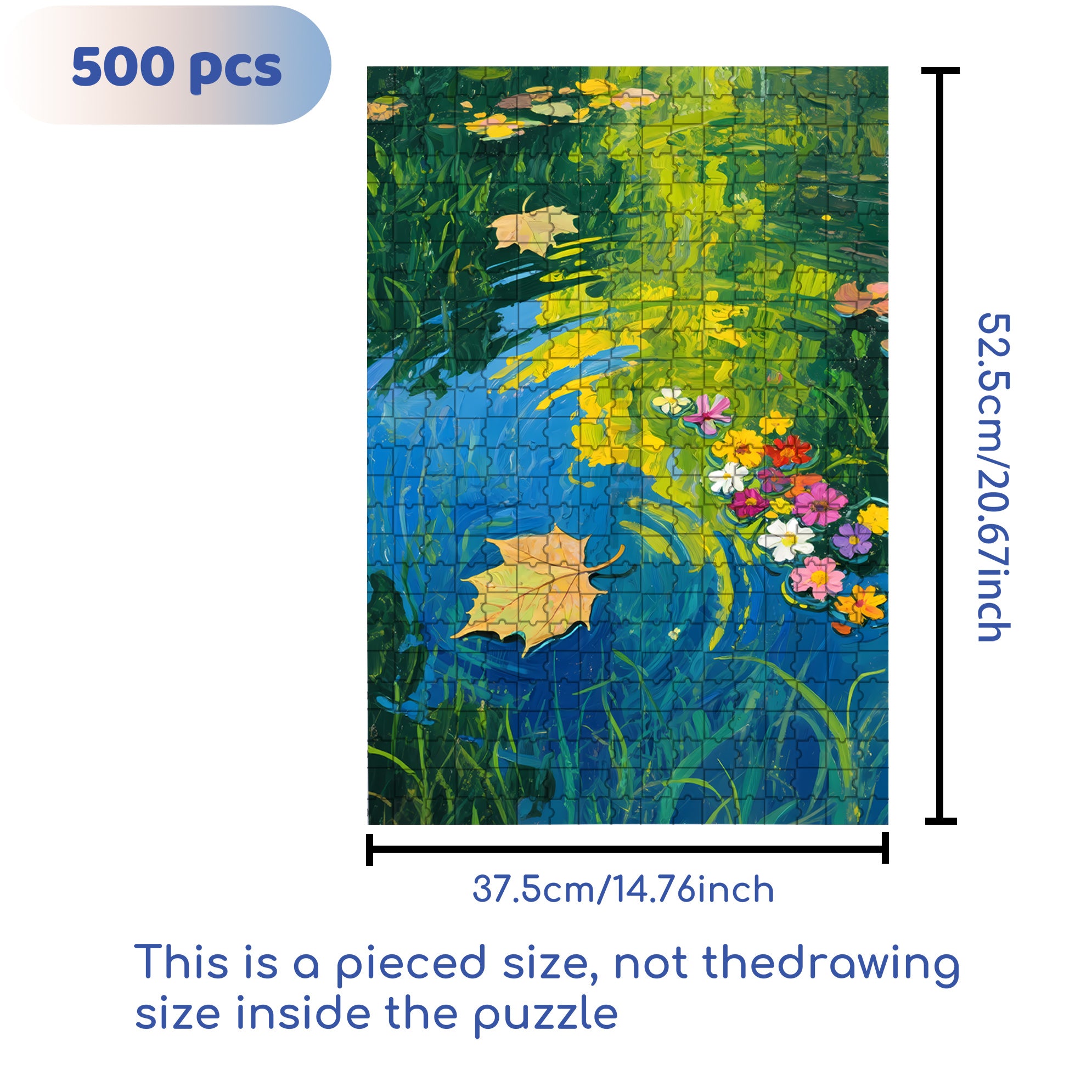 Water Plants 500pcs/1000pcs Jigsaw Puzzle, Scratch-Resistant, Interactive Family Game & Brain-Boosting DIY Decor, Perfect for Halloween, Christmas & New Year Gifts, Family Puzzle Game