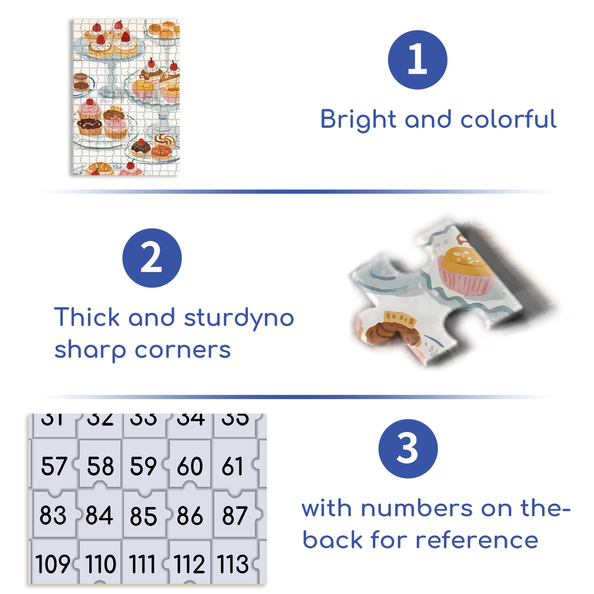 A Table Full Of Desserts 500pcs/1000pcs Jigsaw Puzzle, Scratch-Resistant, Interactive Family Game & Brain-Boosting DIY Decor, Perfect for Halloween, Christmas & New Year Gifts, Family Puzzle Game