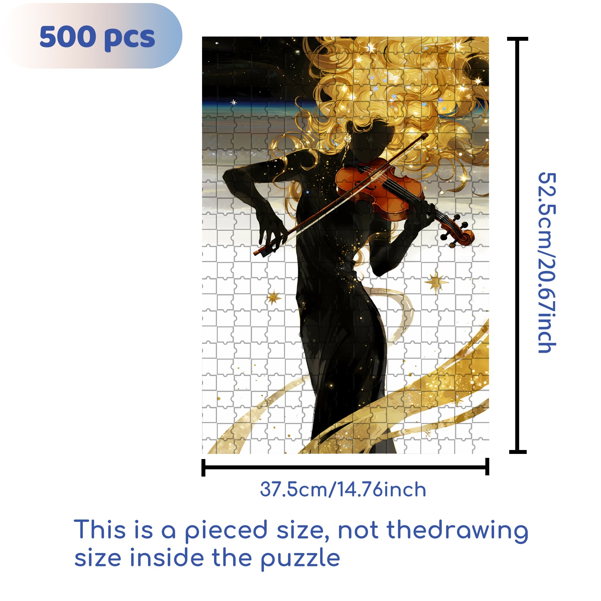 Beautiful Silhouette 500pcs/1000pcs Jigsaw Puzzle, Scratch-Resistant, Interactive Family Game & Brain-Boosting DIY Decor, Perfect for Halloween, Christmas & New Year Gifts, Family Puzzle Game