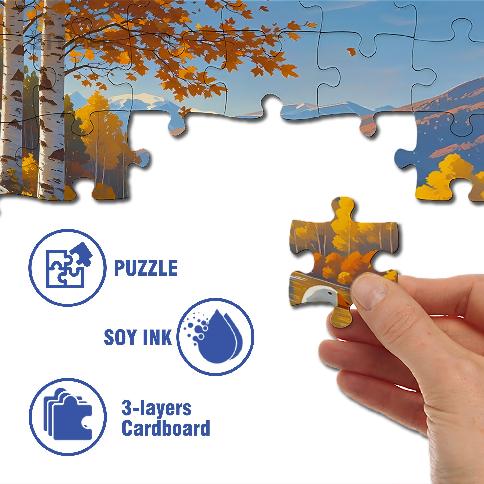 Big White Goose 500pcs/1000pcs Jigsaw Puzzle, Scratch-Resistant, Interactive Family Game & Brain-Boosting DIY Decor, Perfect for Halloween, Christmas & New Year Gifts, Family Puzzle Game