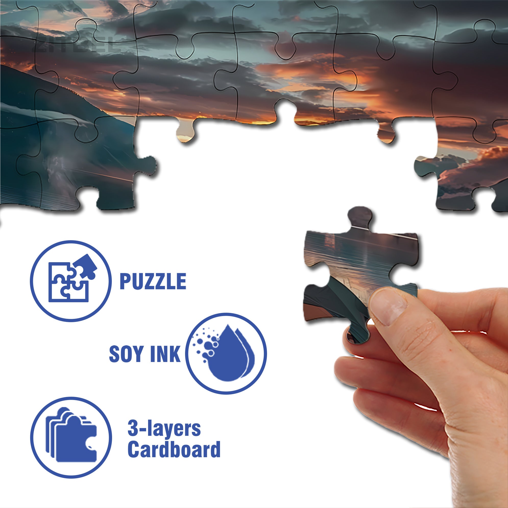 Bonfire 500pcs/1000pcs Jigsaw Puzzle, Scratch-Resistant, Interactive Family Game & Brain-Boosting DIY Decor, Perfect for Halloween, Christmas & New Year Gifts, Family Puzzle Game