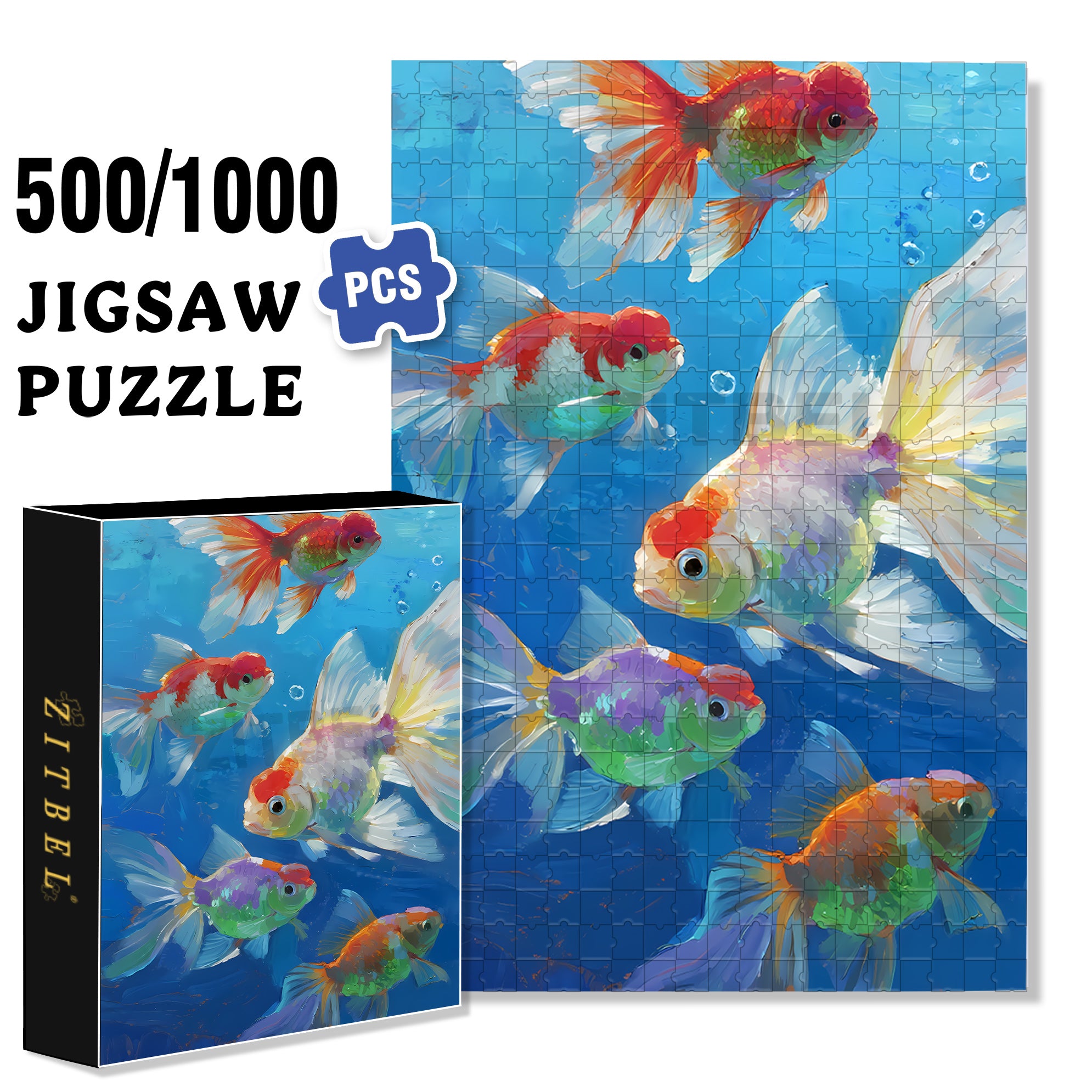 Bubble Sound 500pcs/1000pcs Jigsaw Puzzle, Scratch-Resistant, Interactive Family Game & Brain-Boosting DIY Decor, Perfect for Halloween, Christmas & New Year Gifts, Family Puzzle Game