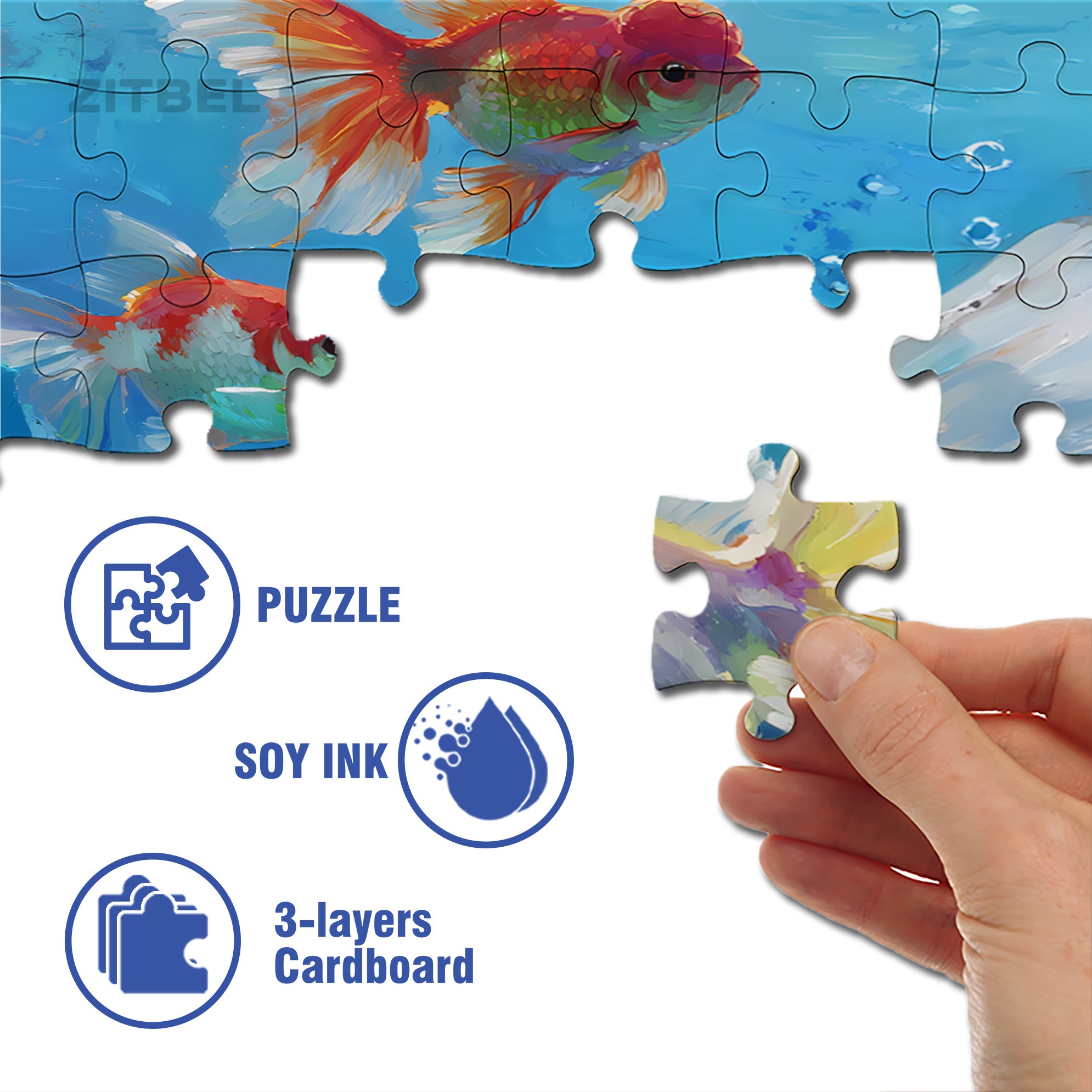 Bubble Sound 500pcs/1000pcs Jigsaw Puzzle, Scratch-Resistant, Interactive Family Game & Brain-Boosting DIY Decor, Perfect for Halloween, Christmas & New Year Gifts, Family Puzzle Game