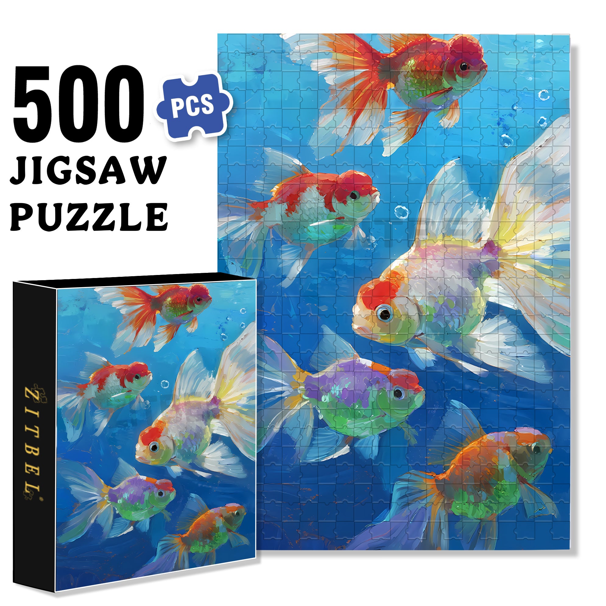Bubble Sound 500pcs/1000pcs Jigsaw Puzzle, Scratch-Resistant, Interactive Family Game & Brain-Boosting DIY Decor, Perfect for Halloween, Christmas & New Year Gifts, Family Puzzle Game