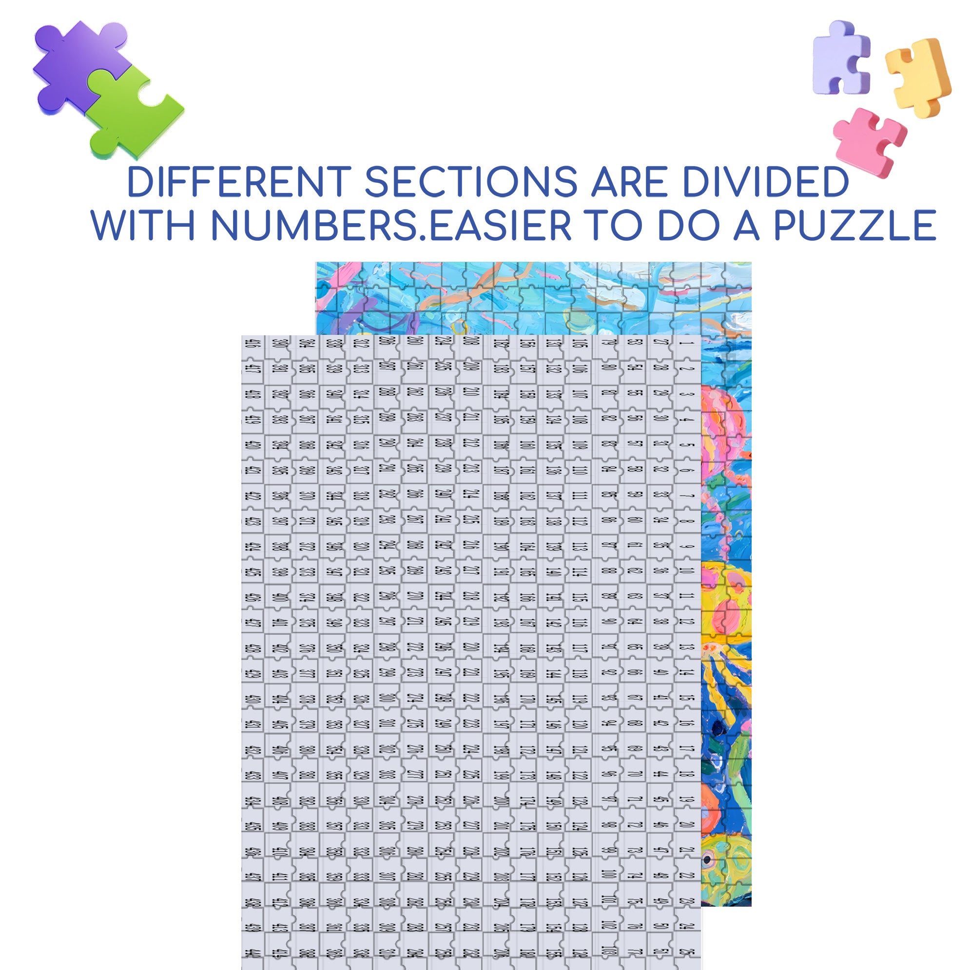 Children's Drawings 500pcs/1000pcs Jigsaw Puzzle, Scratch-Resistant, Interactive Family Game & Brain-Boosting DIY Decor, Perfect for Halloween, Christmas & New Year Gifts, Family Puzzle Game