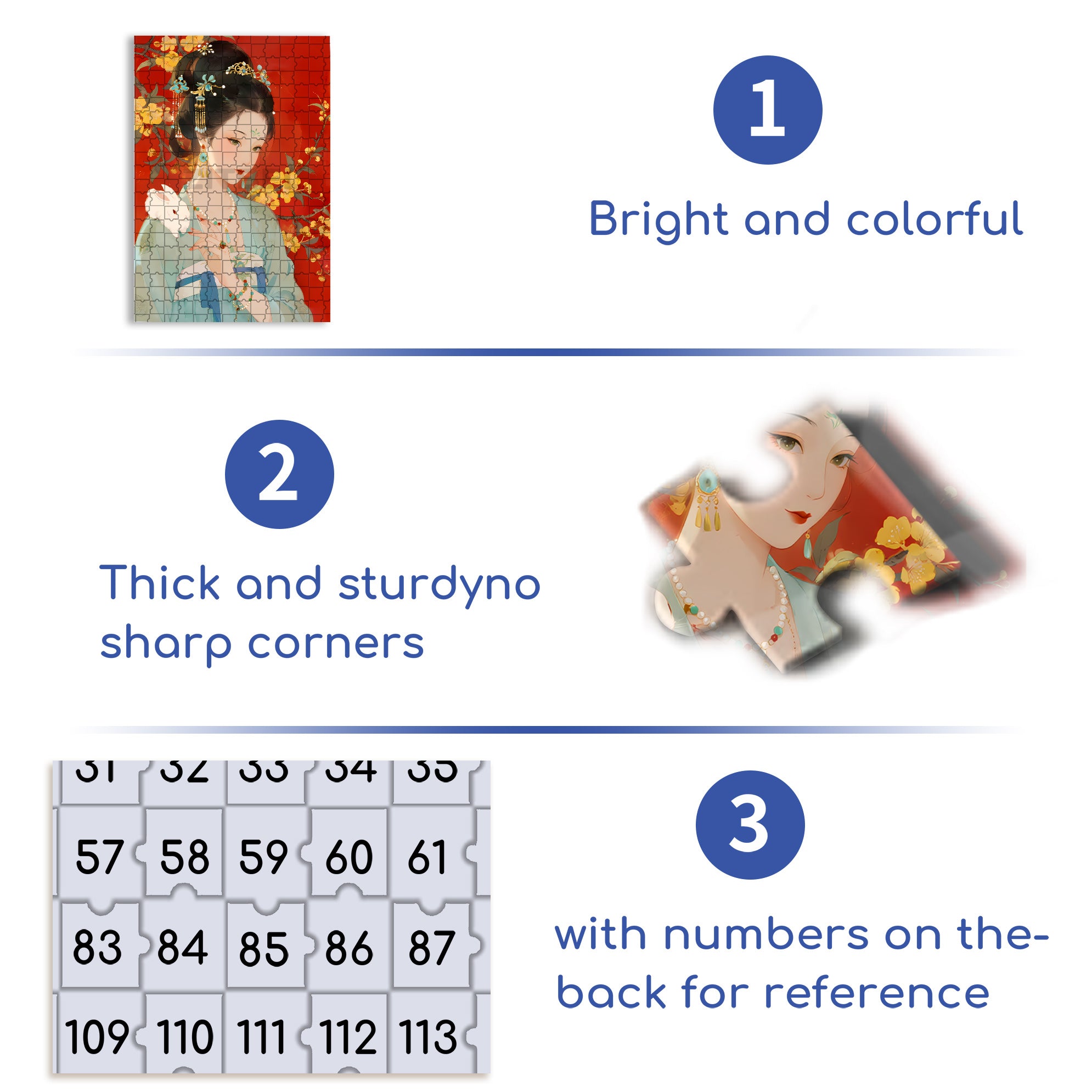 Chinese Moon Goddess 500pcs/1000pcs Jigsaw Puzzle, Scratch-Resistant, Interactive Family Game & Brain-Boosting DIY Decor, Perfect for Halloween, Christmas & New Year Gifts, Family Puzzle Game