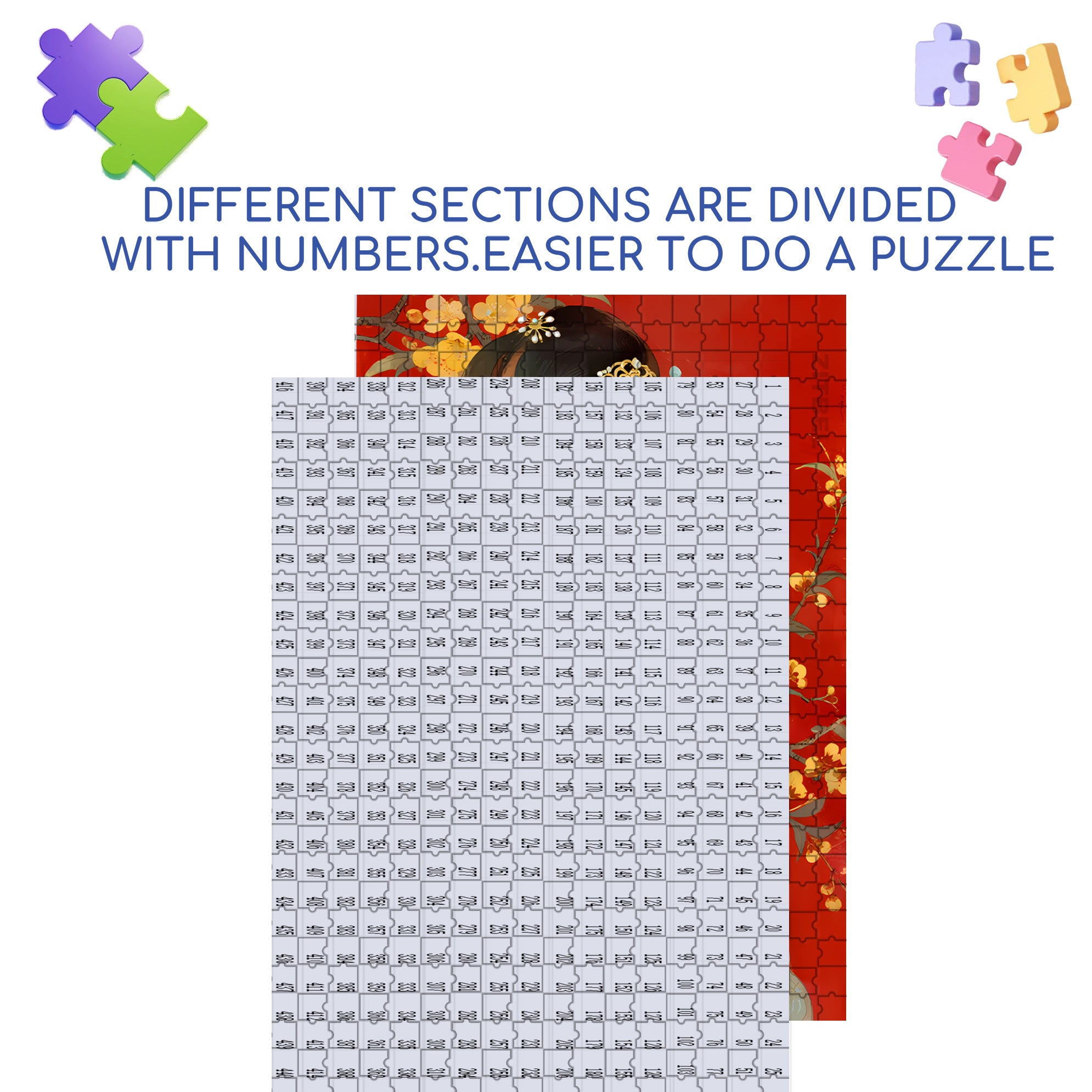 Chinese Moon Goddess 500pcs/1000pcs Jigsaw Puzzle, Scratch-Resistant, Interactive Family Game & Brain-Boosting DIY Decor, Perfect for Halloween, Christmas & New Year Gifts, Family Puzzle Game