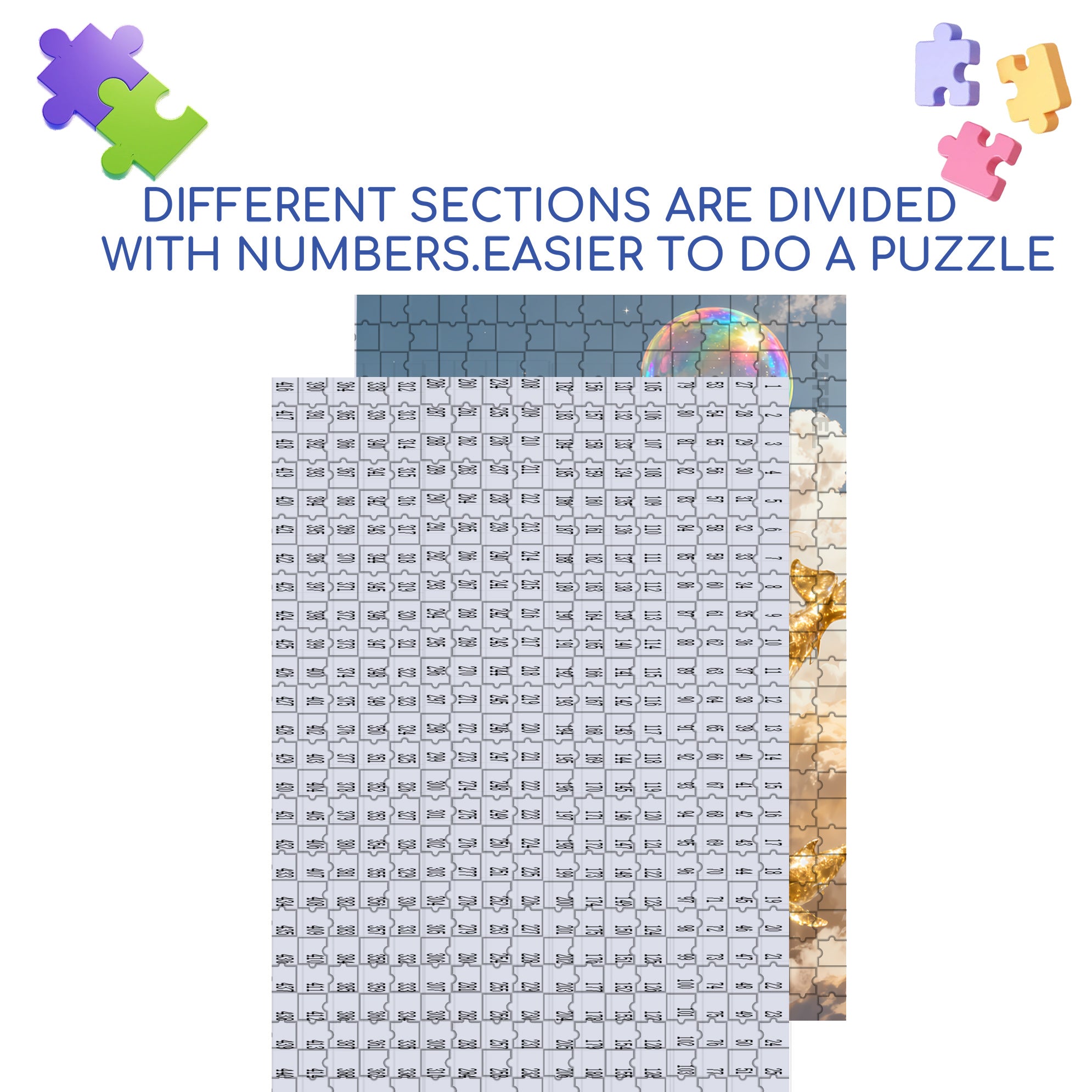 Cloud Sea Cruise 500pcs/1000pcs Jigsaw Puzzle, Scratch-Resistant, Interactive Family Game & Brain-Boosting DIY Decor, Perfect for Halloween, Christmas & New Year Gifts, Family Puzzle Game
