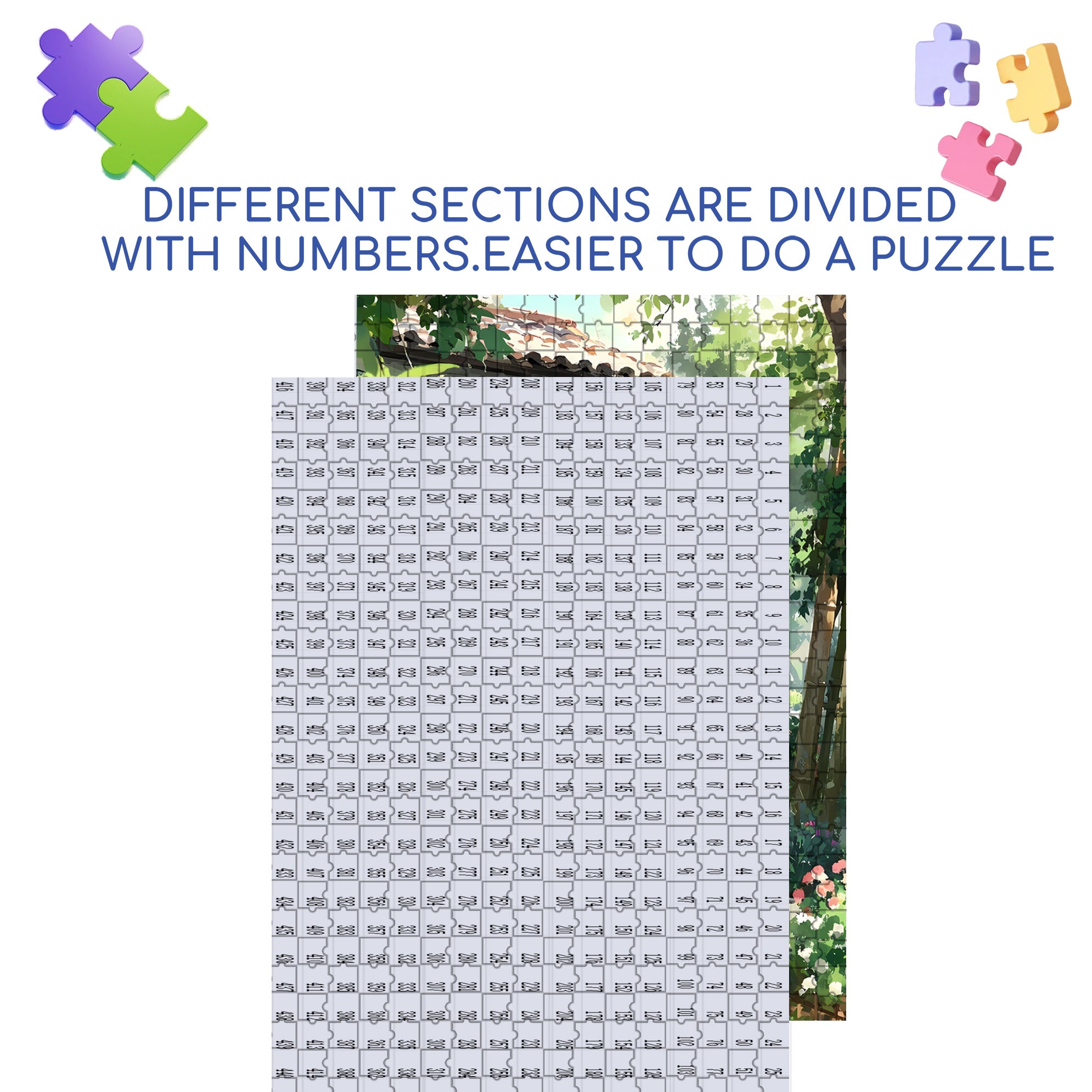 Dappled Sunlight 500pcs/1000pcs Jigsaw Puzzle, Scratch-Resistant, Interactive Family Game & Brain-Boosting DIY Decor, Perfect for Halloween, Christmas & New Year Gifts, Family Puzzle Game