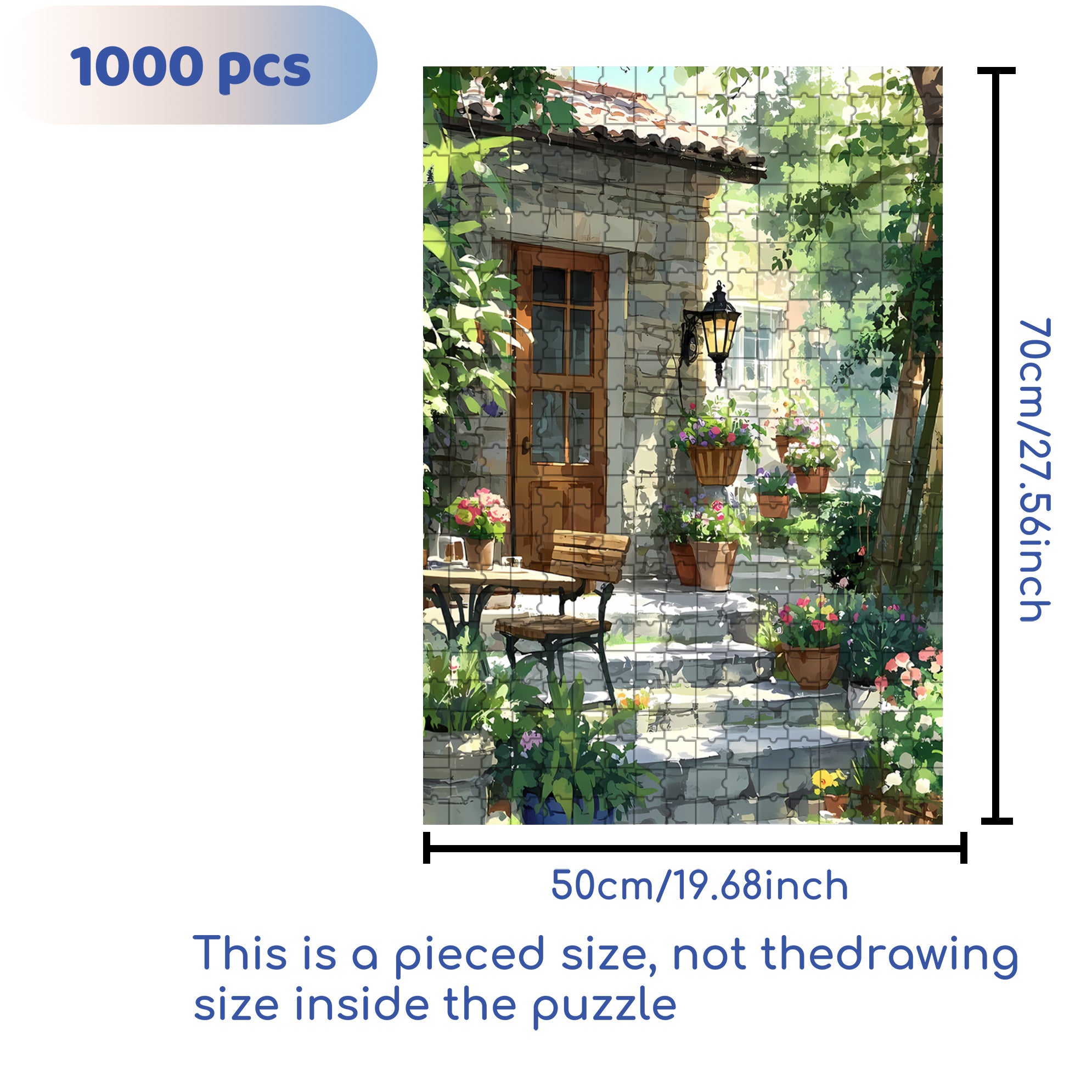 Dappled Sunlight 500pcs/1000pcs Jigsaw Puzzle, Scratch-Resistant, Interactive Family Game & Brain-Boosting DIY Decor, Perfect for Halloween, Christmas & New Year Gifts, Family Puzzle Game