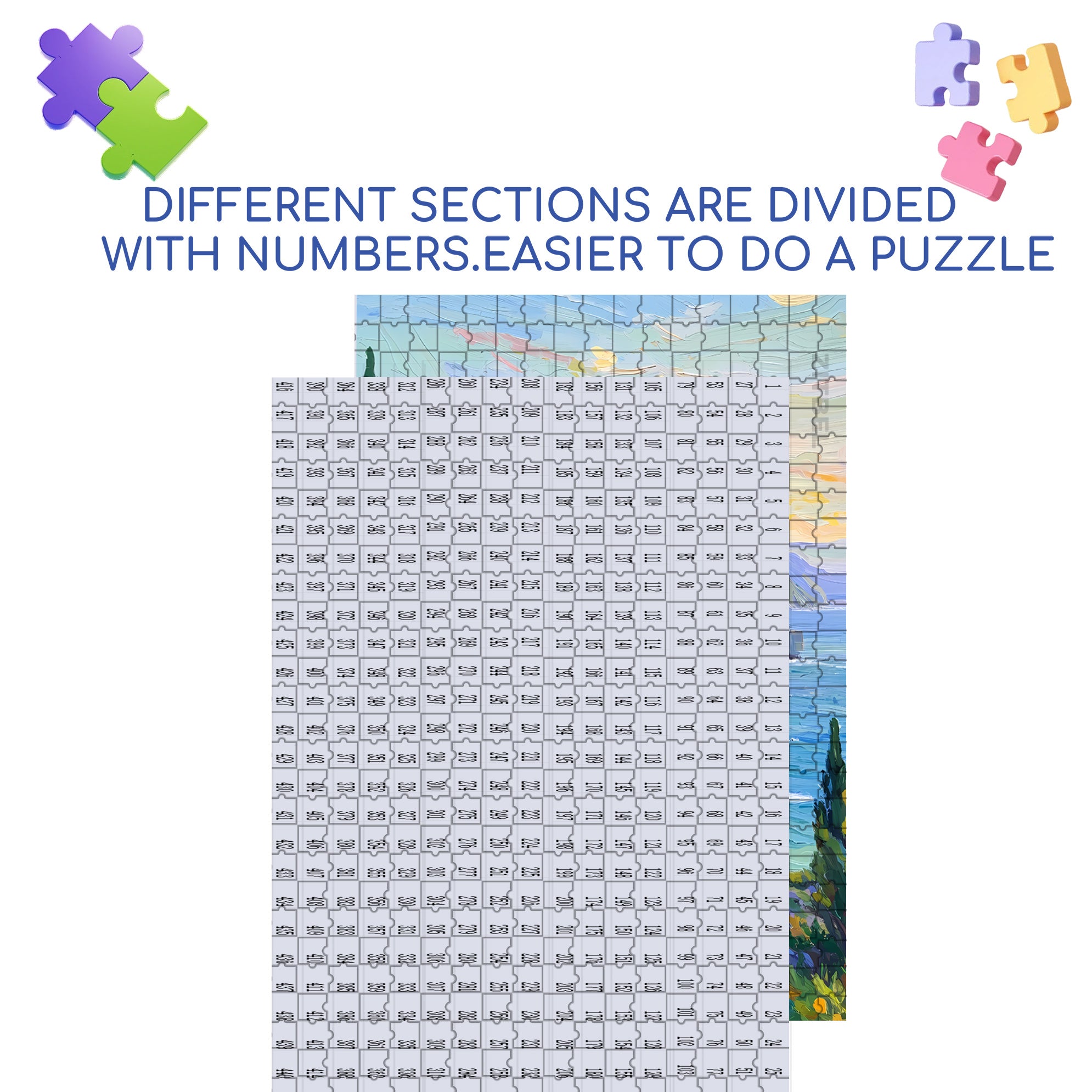 Distant Hill 500pcs/1000pcs Jigsaw Puzzle, Scratch-Resistant, Interactive Family Game & Brain-Boosting DIY Decor, Perfect for Halloween, Christmas & New Year Gifts, Family Puzzle Game