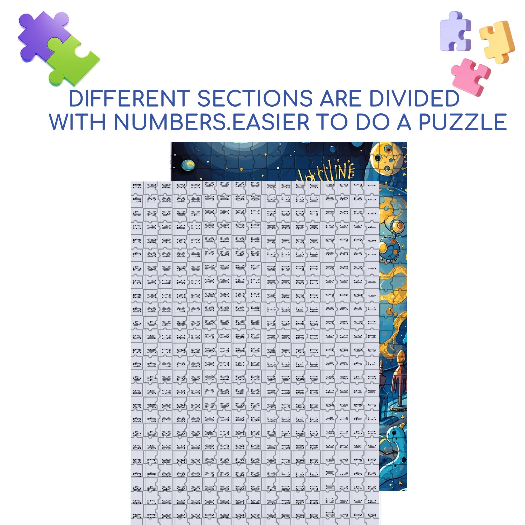 E.T 500pcs/1000pcs Jigsaw Puzzle, Scratch-Resistant, Interactive Family Game & Brain-Boosting DIY Decor, Perfect for Halloween, Christmas & New Year Gifts, Family Puzzle Game
