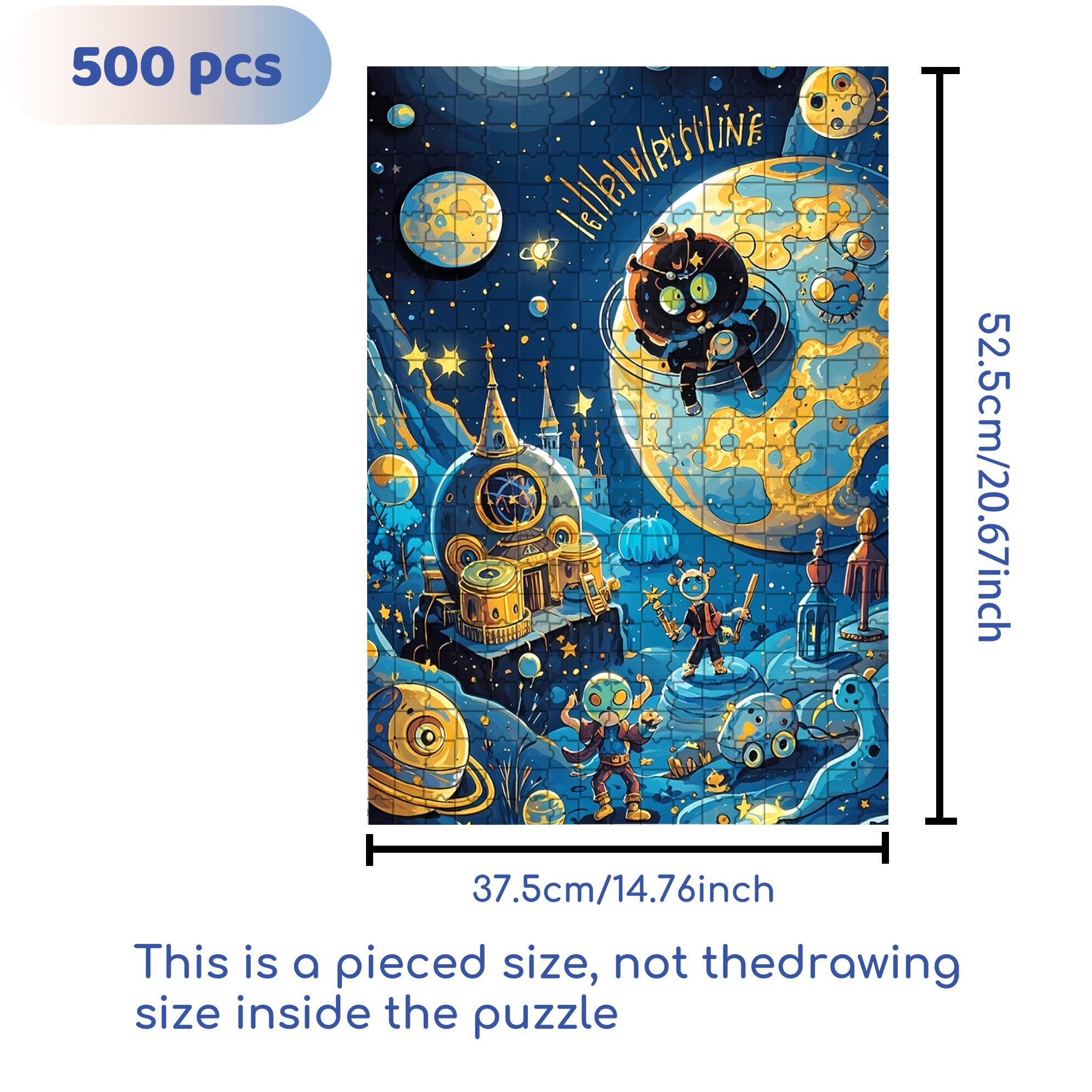 E.T 500pcs/1000pcs Jigsaw Puzzle, Scratch-Resistant, Interactive Family Game & Brain-Boosting DIY Decor, Perfect for Halloween, Christmas & New Year Gifts, Family Puzzle Game