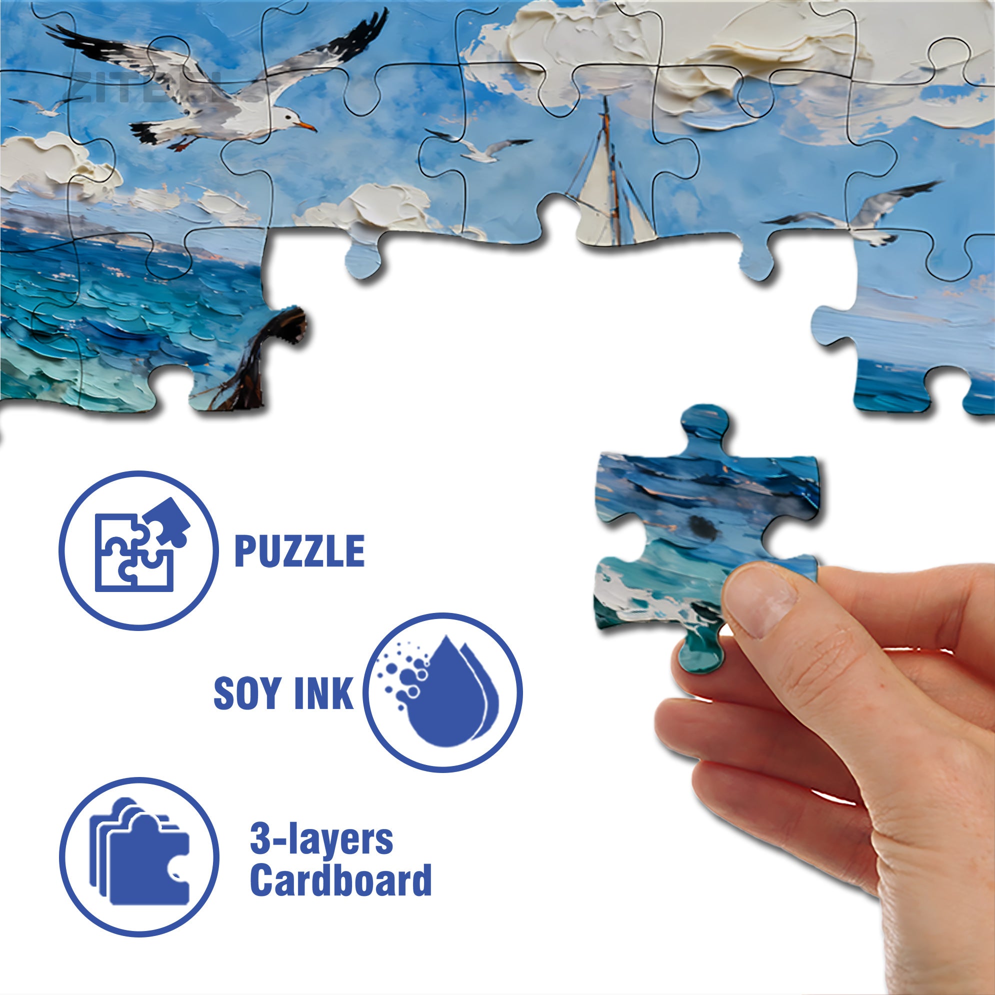 Enjoy Solitude 500pcs/1000pcs Jigsaw Puzzle, Scratch-Resistant, Interactive Family Game & Brain-Boosting DIY Decor, Perfect for Halloween, Christmas & New Year Gifts, Family Puzzle Game
