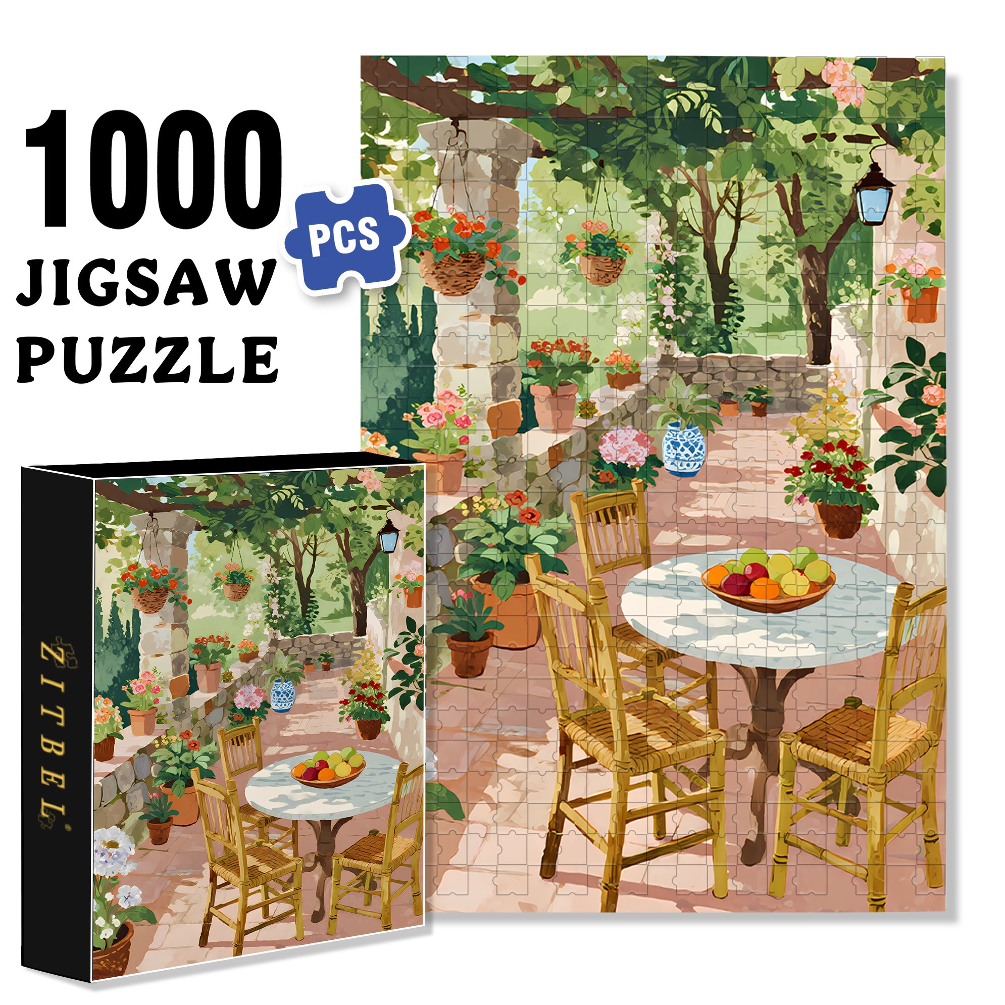 Enjoy The Sunshine 500pcs/1000pcs Jigsaw Puzzle, Scratch-Resistant, Interactive Family Game & Brain-Boosting DIY Decor, Perfect for Halloween, Christmas & New Year Gifts, Family Puzzle Game