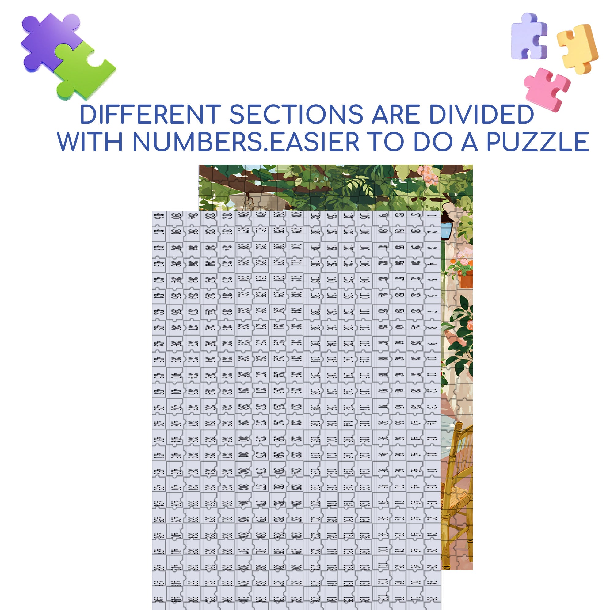 Enjoy The Sunshine 500pcs/1000pcs Jigsaw Puzzle, Scratch-Resistant, Interactive Family Game & Brain-Boosting DIY Decor, Perfect for Halloween, Christmas & New Year Gifts, Family Puzzle Game