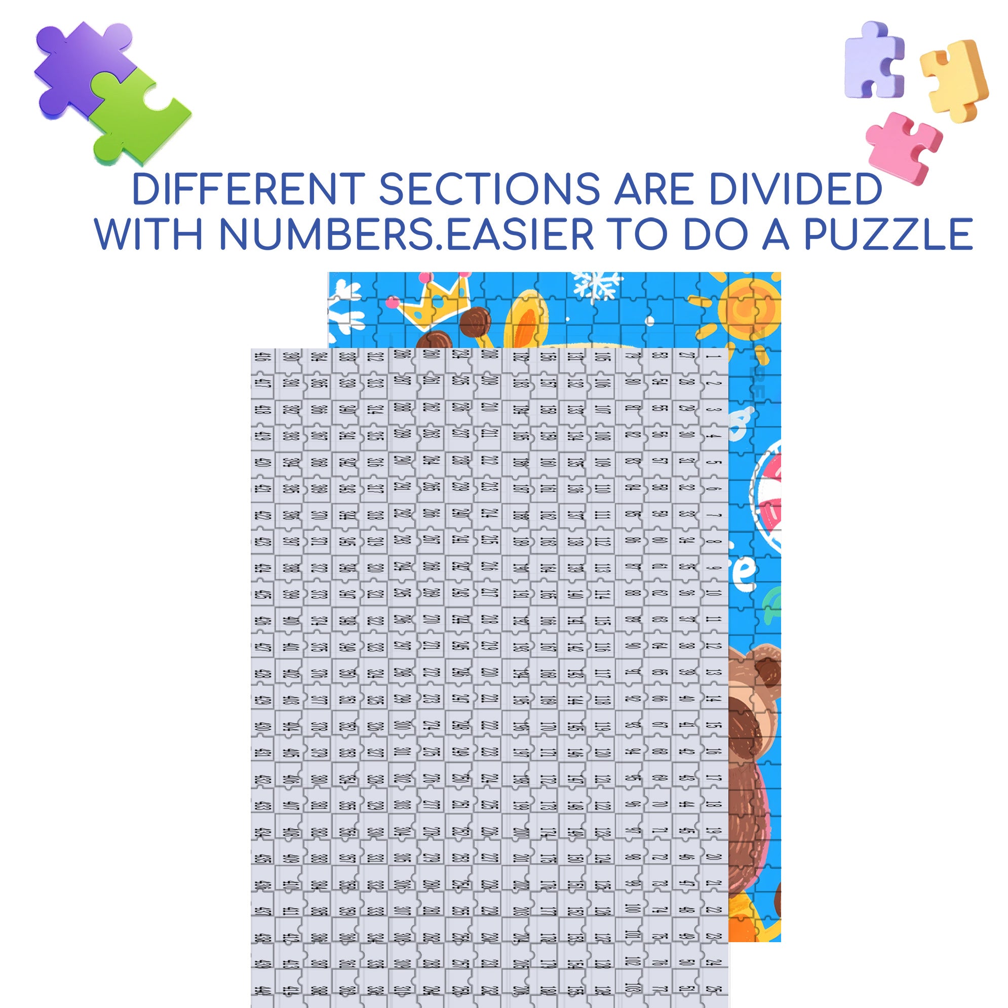 Giraffe and Raccoon 500pcs/1000pcs Jigsaw Puzzle, Scratch-Resistant, Interactive Family Game & Brain-Boosting DIY Decor, Perfect for Halloween, Christmas & New Year Gifts, Family Puzzle Game