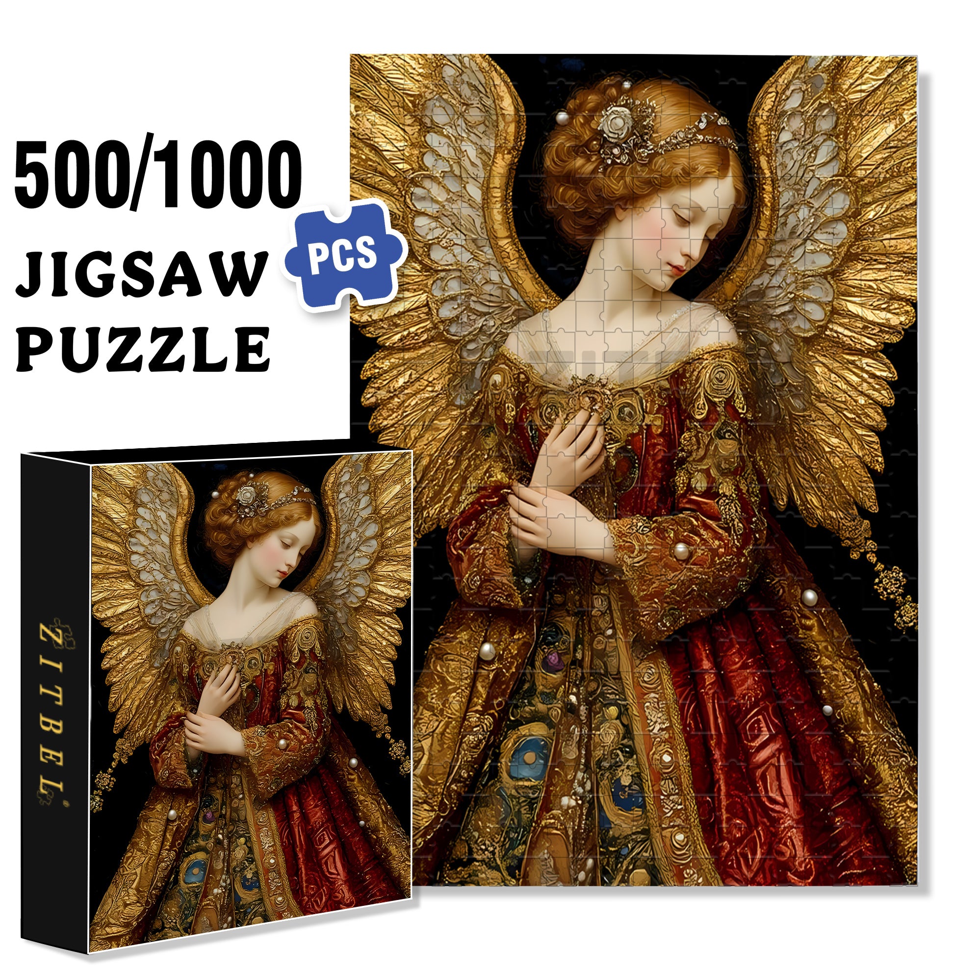 Gorgeous 500pcs/1000pcs Jigsaw Puzzle, Scratch-Resistant, Interactive Family Game & Brain-Boosting DIY Decor, Perfect for Halloween, Christmas & New Year Gifts, Family Puzzle Game