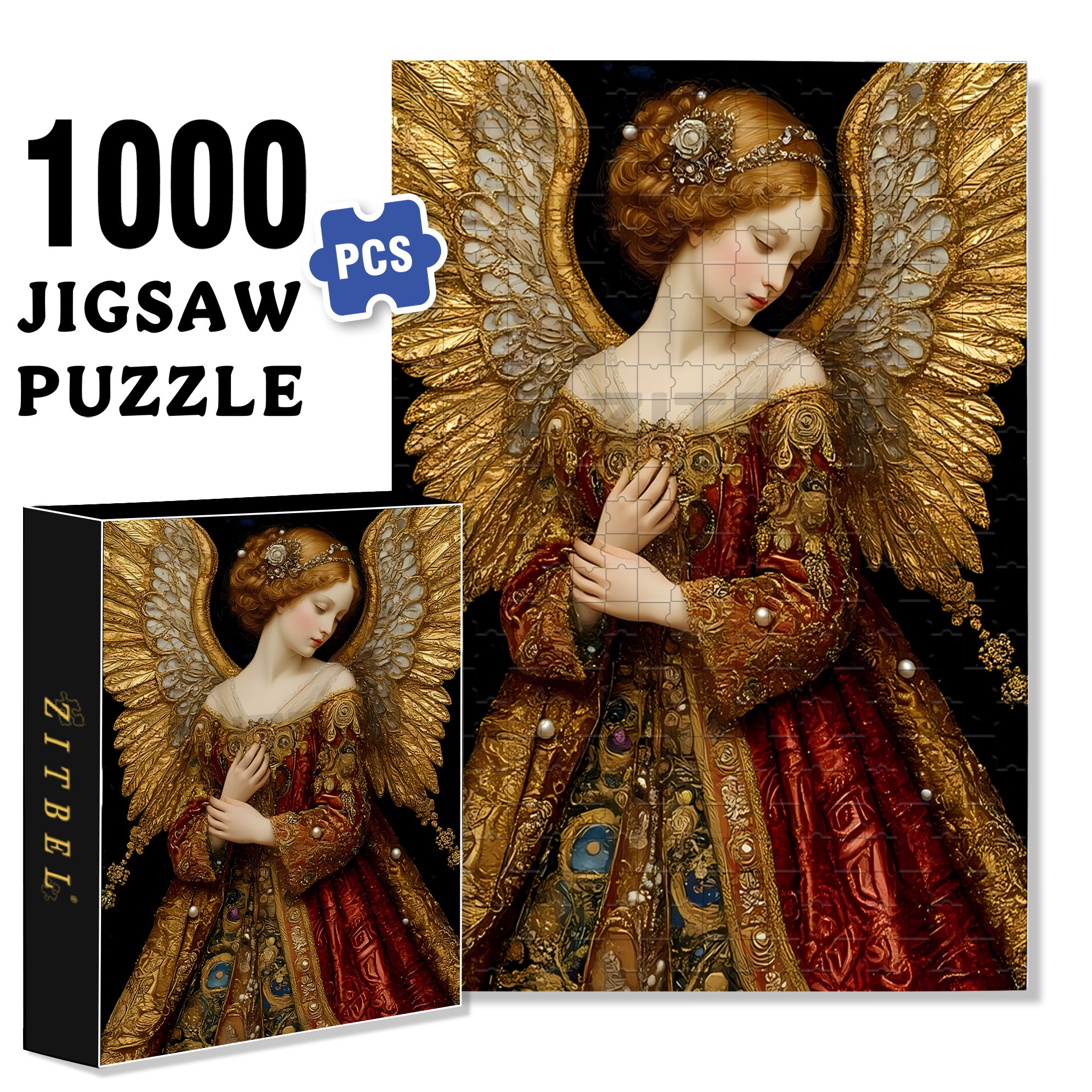 Gorgeous 500pcs/1000pcs Jigsaw Puzzle, Scratch-Resistant, Interactive Family Game & Brain-Boosting DIY Decor, Perfect for Halloween, Christmas & New Year Gifts, Family Puzzle Game