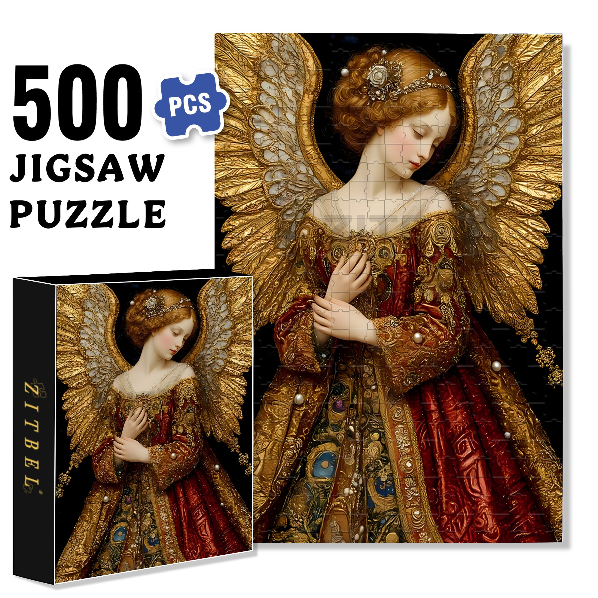 Gorgeous 500pcs/1000pcs Jigsaw Puzzle, Scratch-Resistant, Interactive Family Game & Brain-Boosting DIY Decor, Perfect for Halloween, Christmas & New Year Gifts, Family Puzzle Game