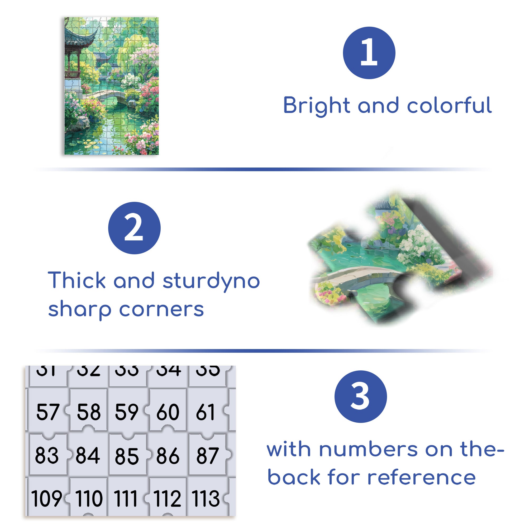 Green Mountains And Clear Waters 500pcs/1000pcs Jigsaw Puzzle, Scratch-Resistant, Interactive Family Game & Brain-Boosting DIY Decor, Perfect for Halloween, Christmas & New Year Gifts, Family Puzzle Game