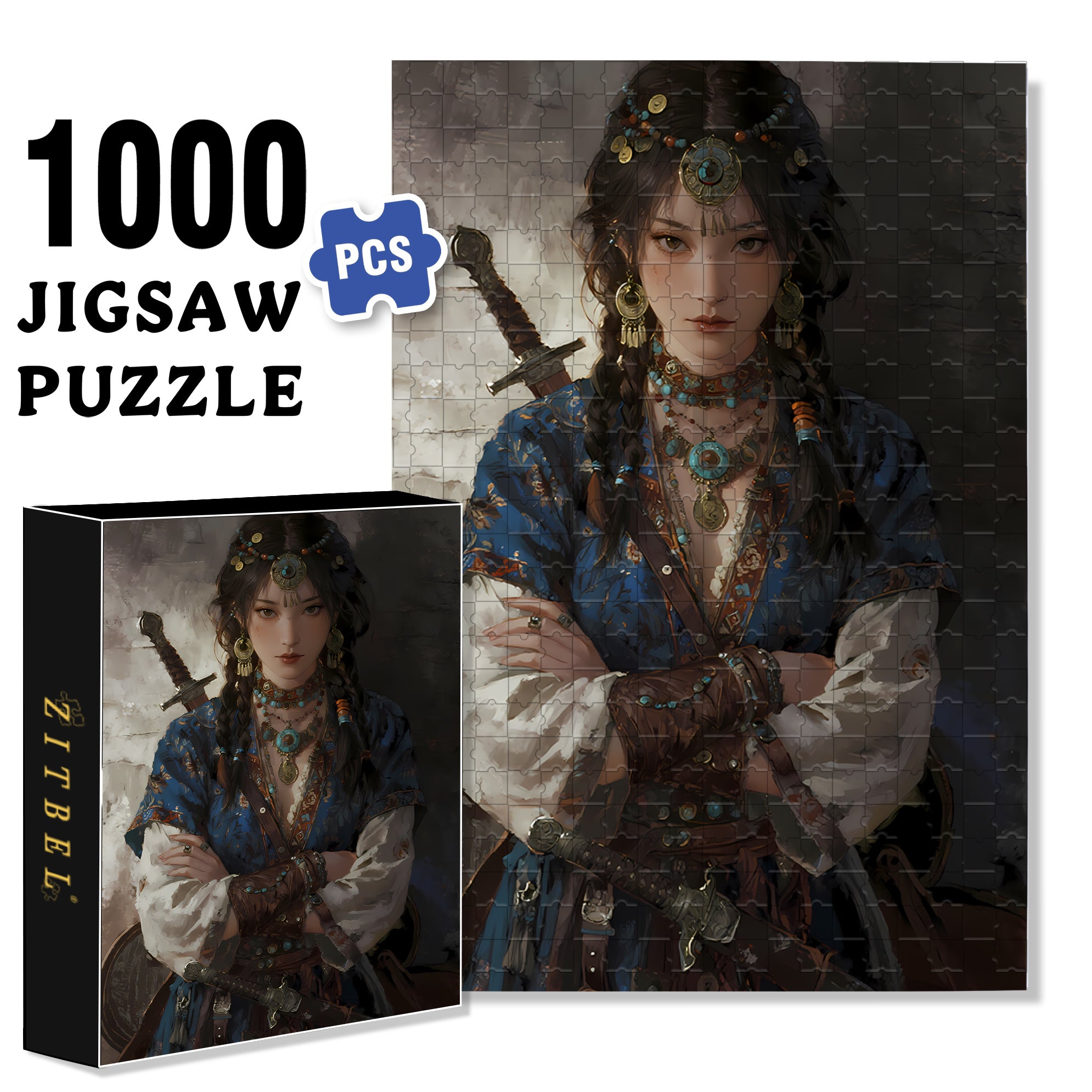 Heroine 500pcs/1000pcs Jigsaw Puzzle, Scratch-Resistant, Interactive Family Game & Brain-Boosting DIY Decor, Perfect for Halloween, Christmas & New Year Gifts, Family Puzzle Game