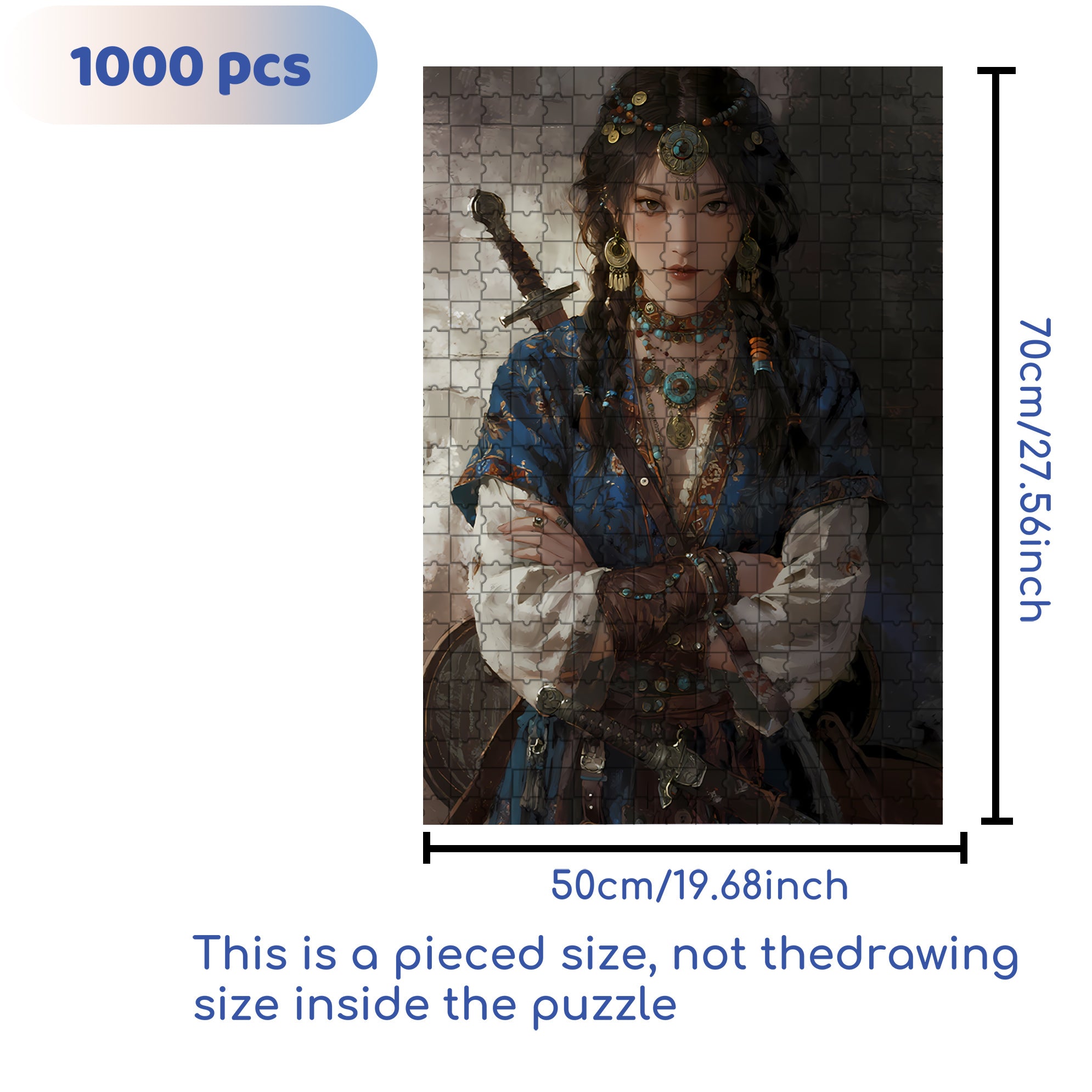Heroine 500pcs/1000pcs Jigsaw Puzzle, Scratch-Resistant, Interactive Family Game & Brain-Boosting DIY Decor, Perfect for Halloween, Christmas & New Year Gifts, Family Puzzle Game