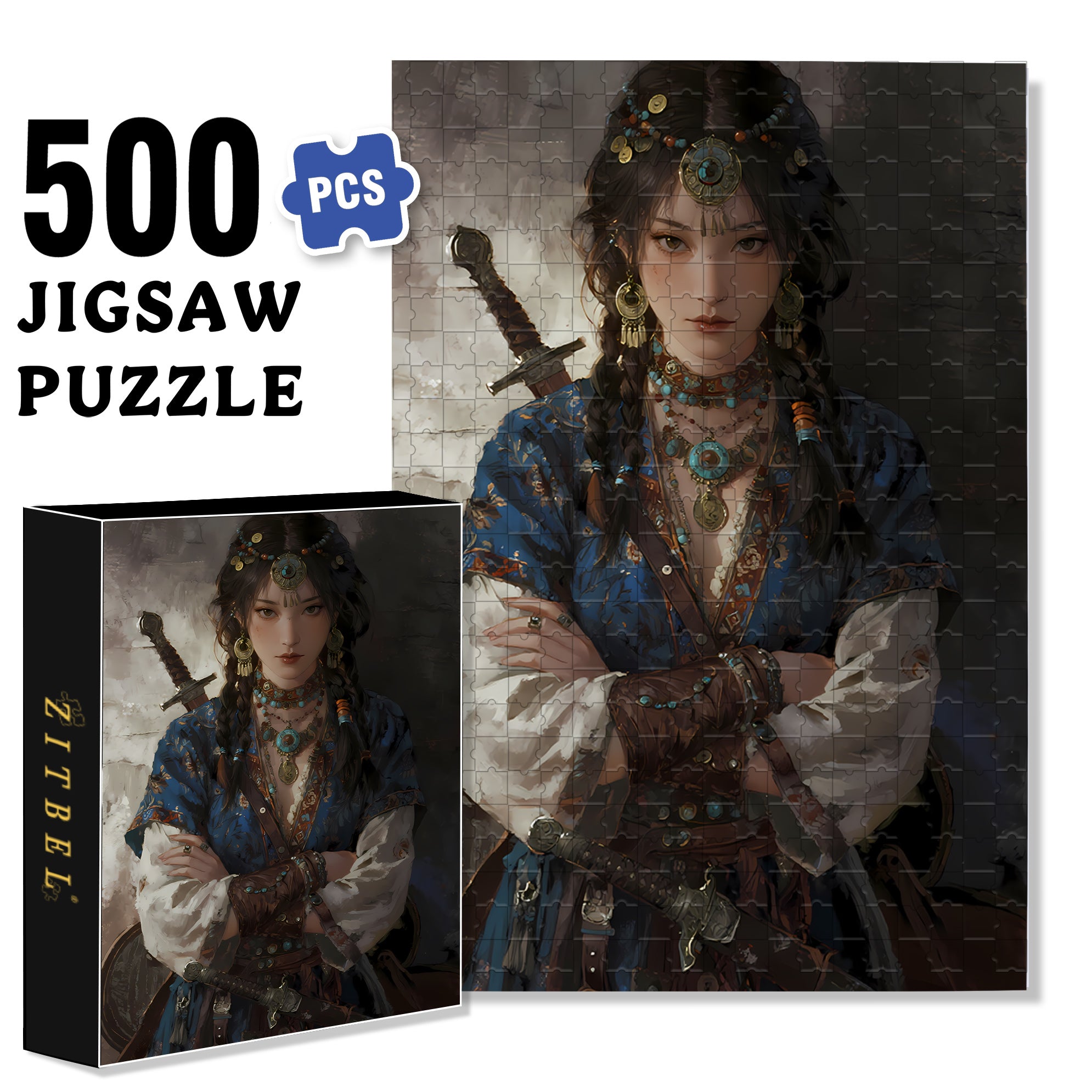 Heroine 500pcs/1000pcs Jigsaw Puzzle, Scratch-Resistant, Interactive Family Game & Brain-Boosting DIY Decor, Perfect for Halloween, Christmas & New Year Gifts, Family Puzzle Game