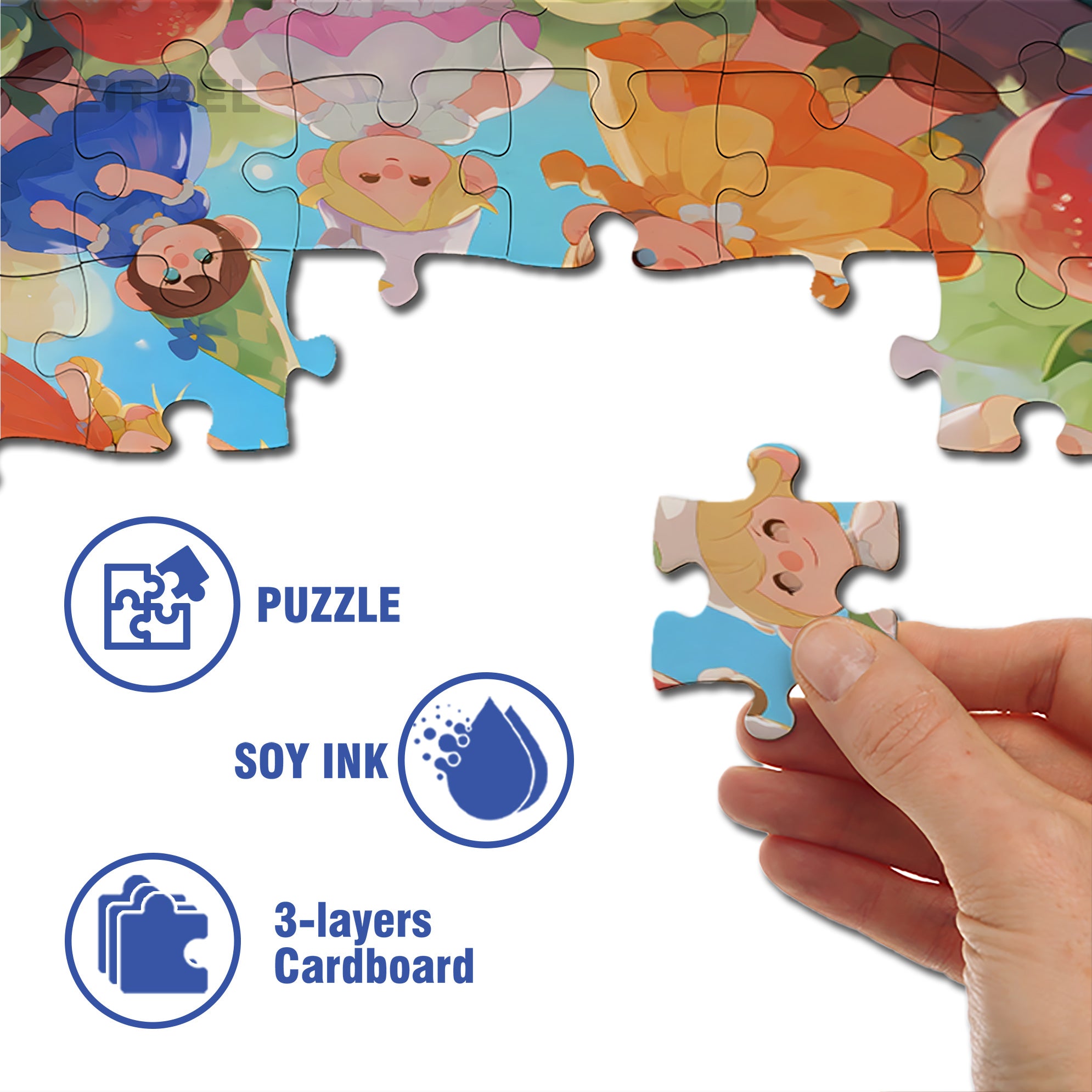 Hi! Friends 500pcs/1000pcs Jigsaw Puzzle, Scratch-Resistant, Interactive Family Game & Brain-Boosting DIY Decor, Perfect for Halloween, Christmas & New Year Gifts, Family Puzzle Game