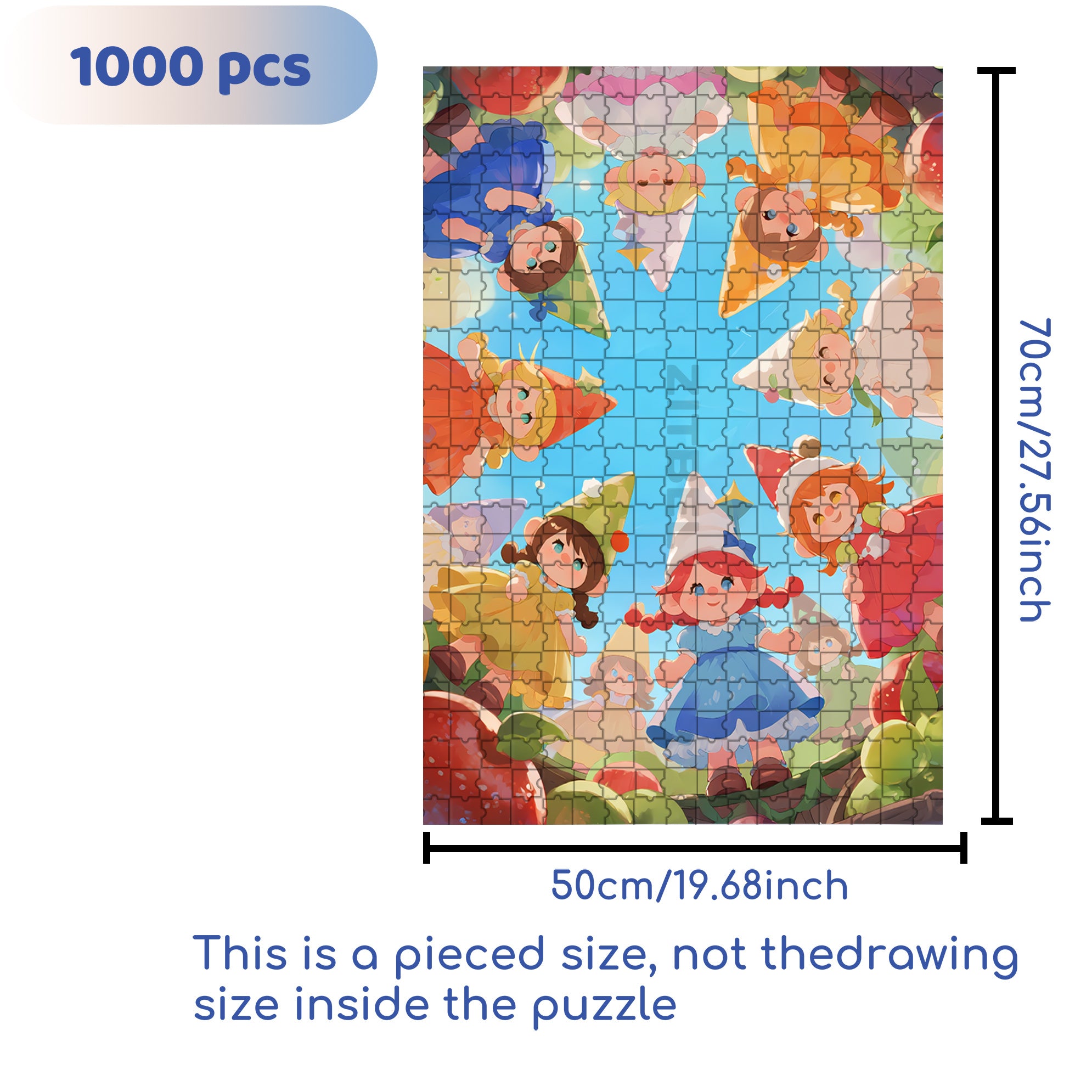 Hi! Friends 500pcs/1000pcs Jigsaw Puzzle, Scratch-Resistant, Interactive Family Game & Brain-Boosting DIY Decor, Perfect for Halloween, Christmas & New Year Gifts, Family Puzzle Game