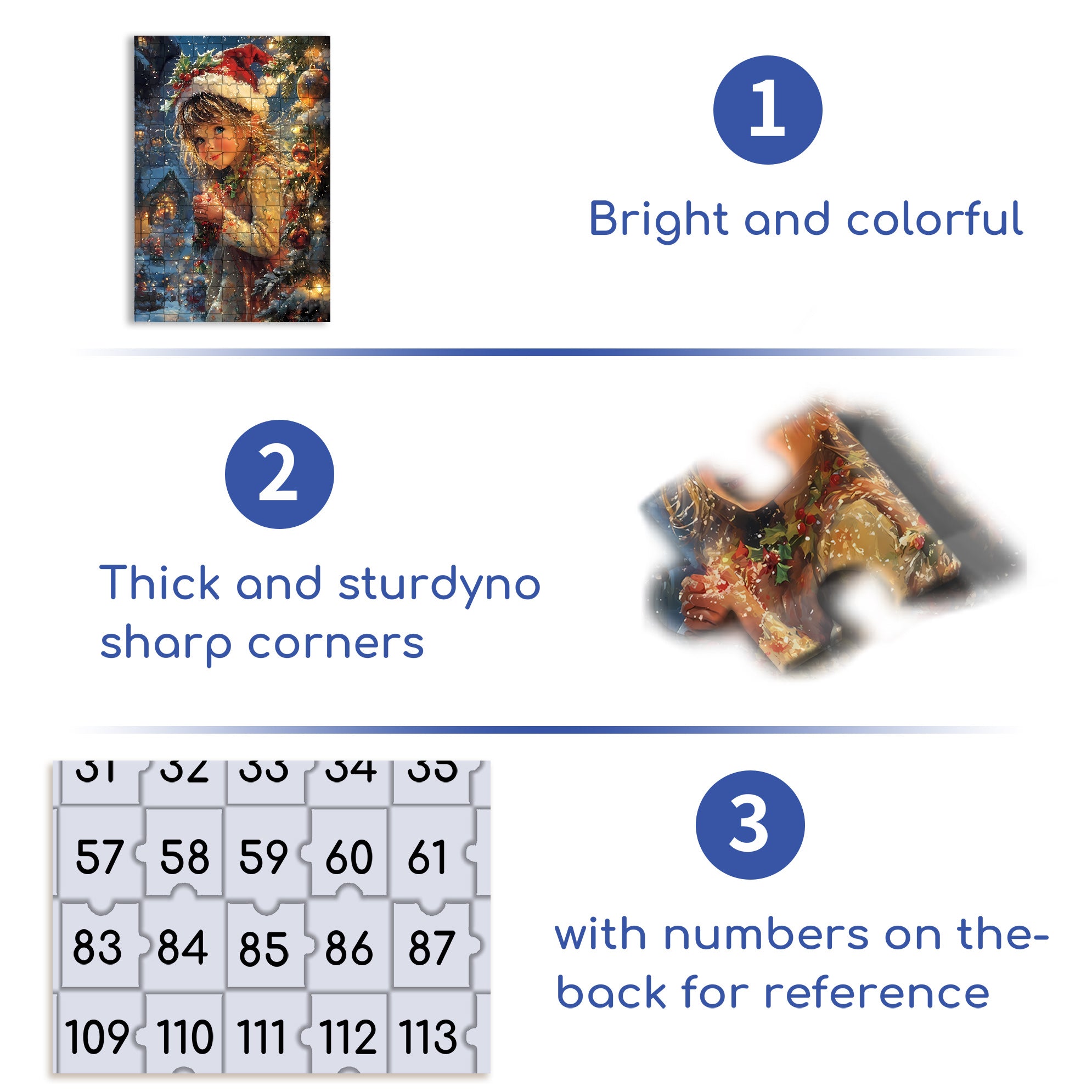 Little Girl's Christmas 500pcs/1000pcs Jigsaw Puzzle, Scratch-Resistant, Interactive Family Game & Brain-Boosting DIY Decor, Perfect for Halloween, Christmas & New Year Gifts, Family Puzzle Game