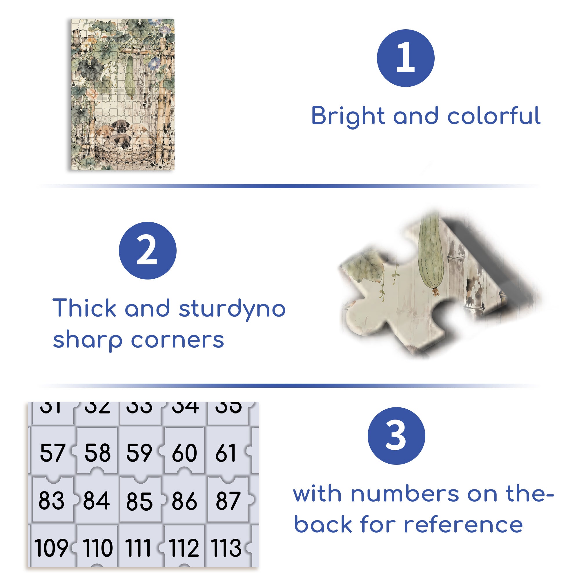 Little Puppy 500pcs/1000pcs Jigsaw Puzzle, Scratch-Resistant, Interactive Family Game & Brain-Boosting DIY Decor, Perfect for Halloween, Christmas & New Year Gifts, Family Puzzle Game