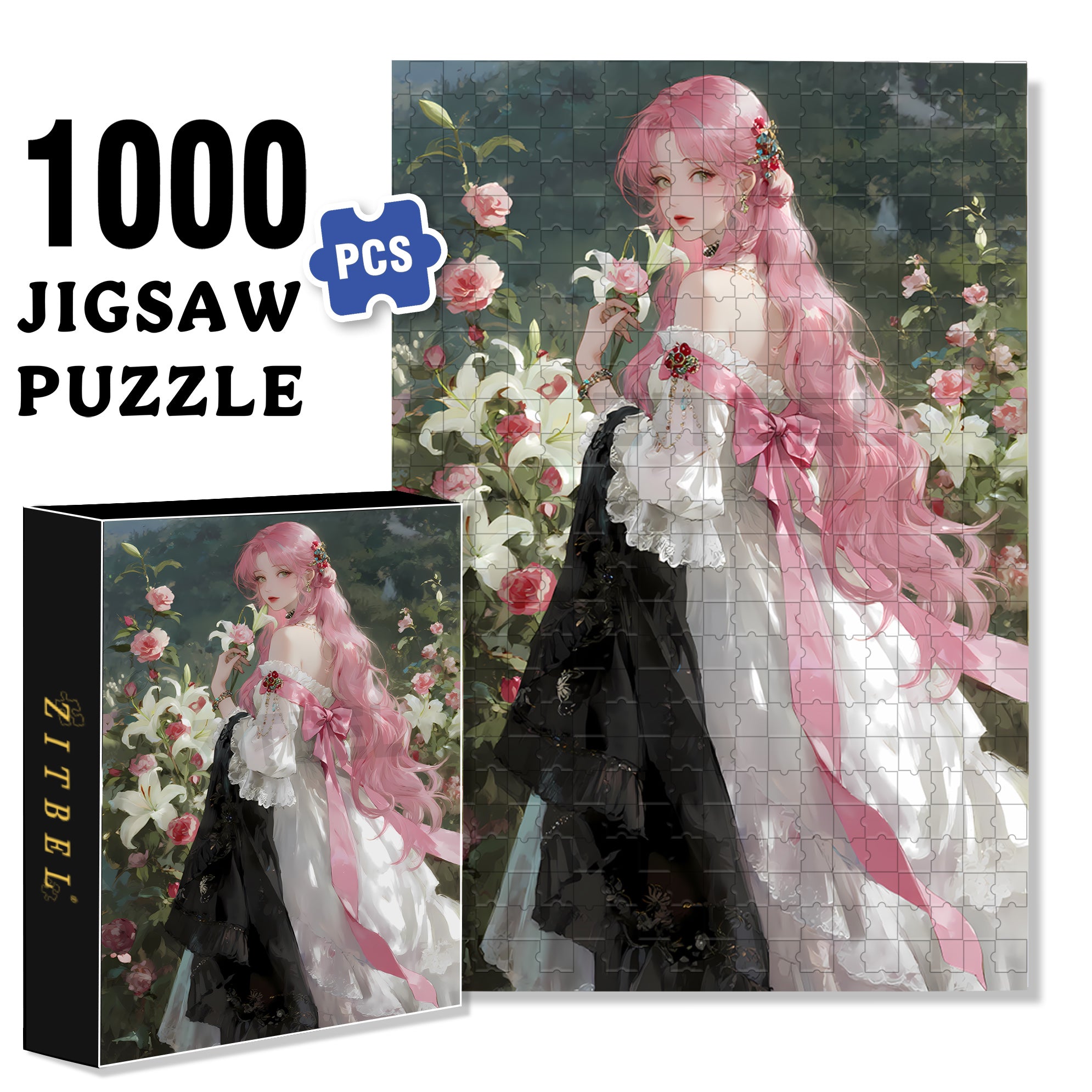 My Love 500pcs/1000pcs Jigsaw Puzzle, Scratch-Resistant, Interactive Family Game & Brain-Boosting DIY Decor, Perfect for Halloween, Christmas & New Year Gifts, Family Puzzle Game