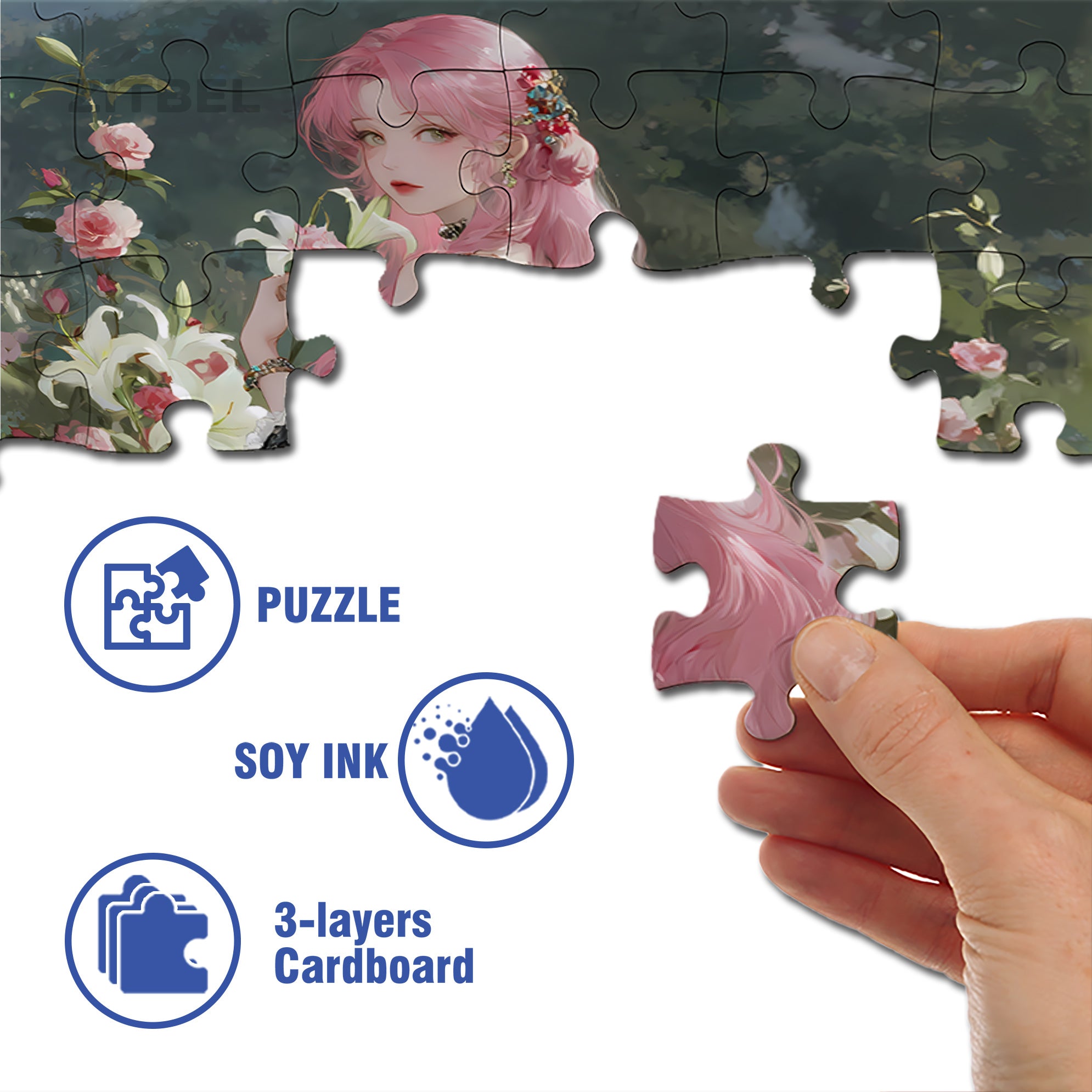 My Love 500pcs/1000pcs Jigsaw Puzzle, Scratch-Resistant, Interactive Family Game & Brain-Boosting DIY Decor, Perfect for Halloween, Christmas & New Year Gifts, Family Puzzle Game
