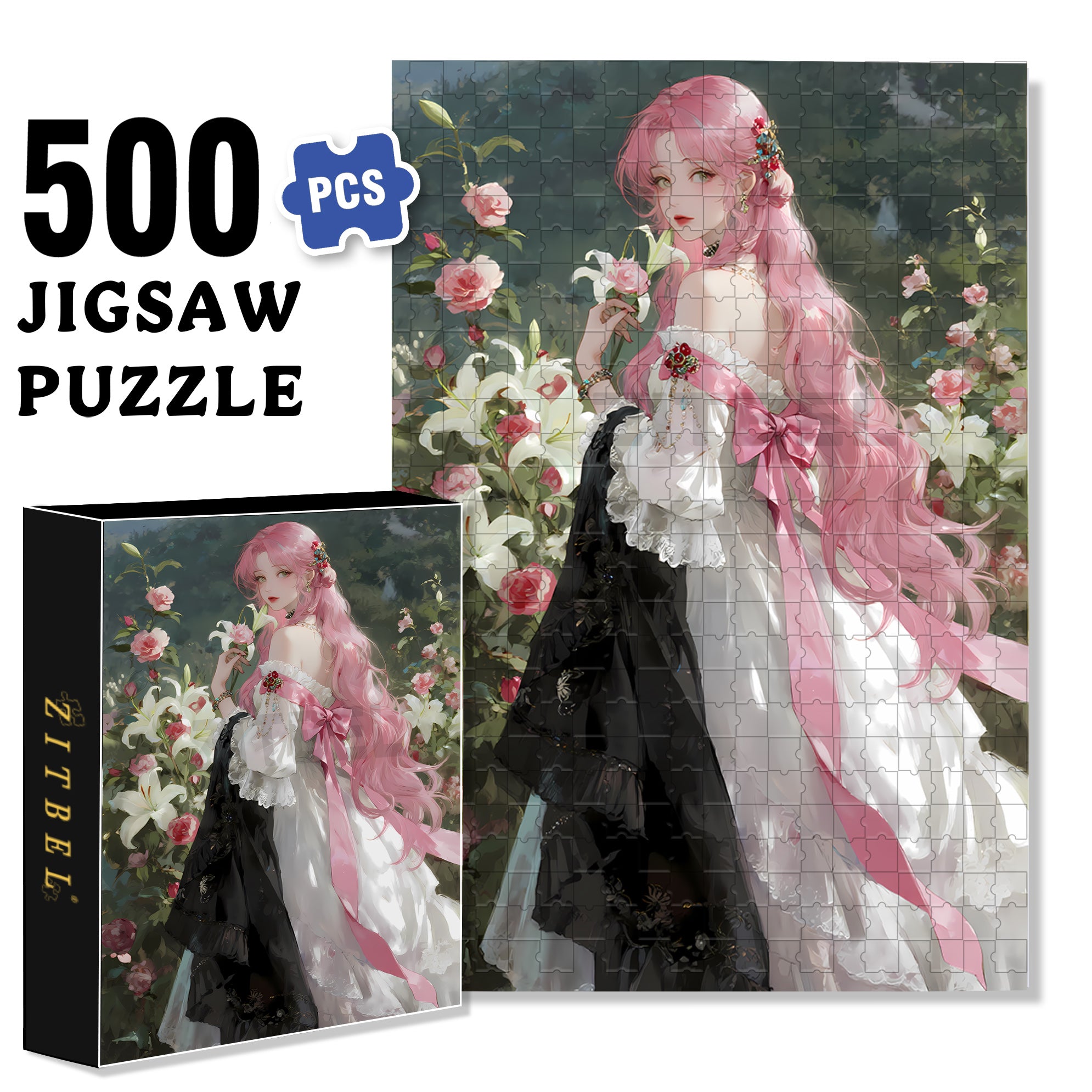 My Love 500pcs/1000pcs Jigsaw Puzzle, Scratch-Resistant, Interactive Family Game & Brain-Boosting DIY Decor, Perfect for Halloween, Christmas & New Year Gifts, Family Puzzle Game