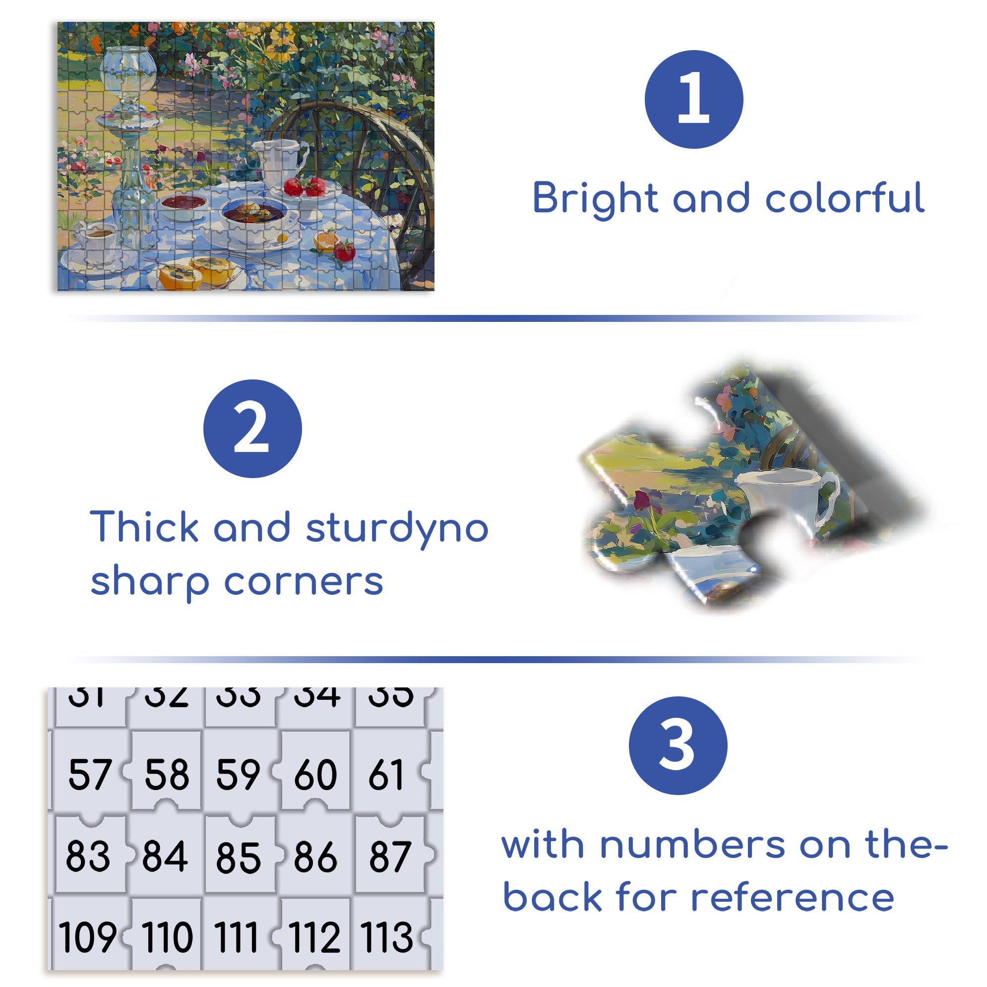 Pastoral Afternoon Tea 500pcs/1000pcs Jigsaw Puzzle, Scratch-Resistant, Interactive Family Game & Brain-Boosting DIY Decor, Perfect for Halloween, Christmas & New Year Gifts, Family Puzzle Game