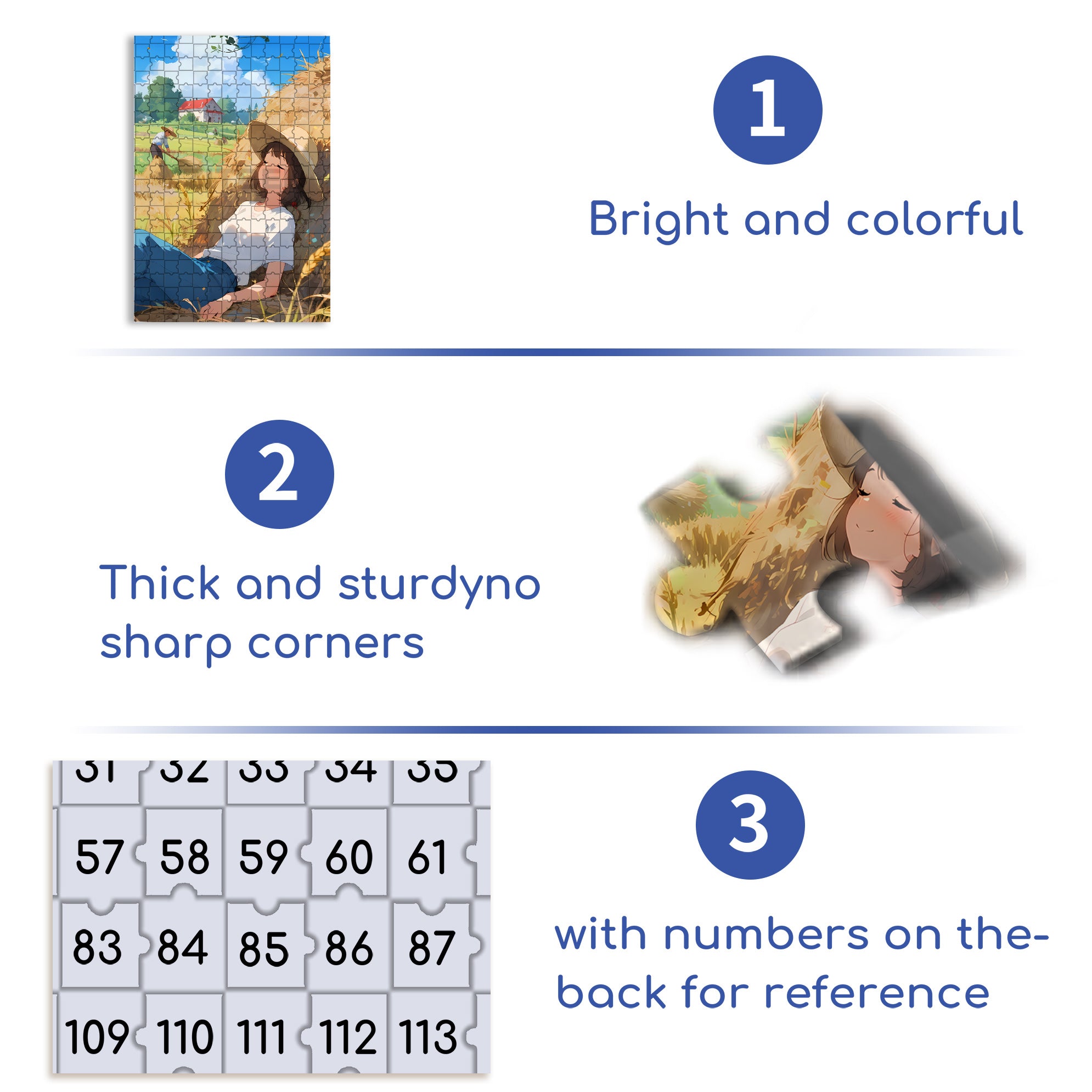 Pile Of Straw 500pcs/1000pcs Jigsaw Puzzle, Scratch-Resistant, Interactive Family Game & Brain-Boosting DIY Decor, Perfect for Halloween, Christmas & New Year Gifts, Family Puzzle Game