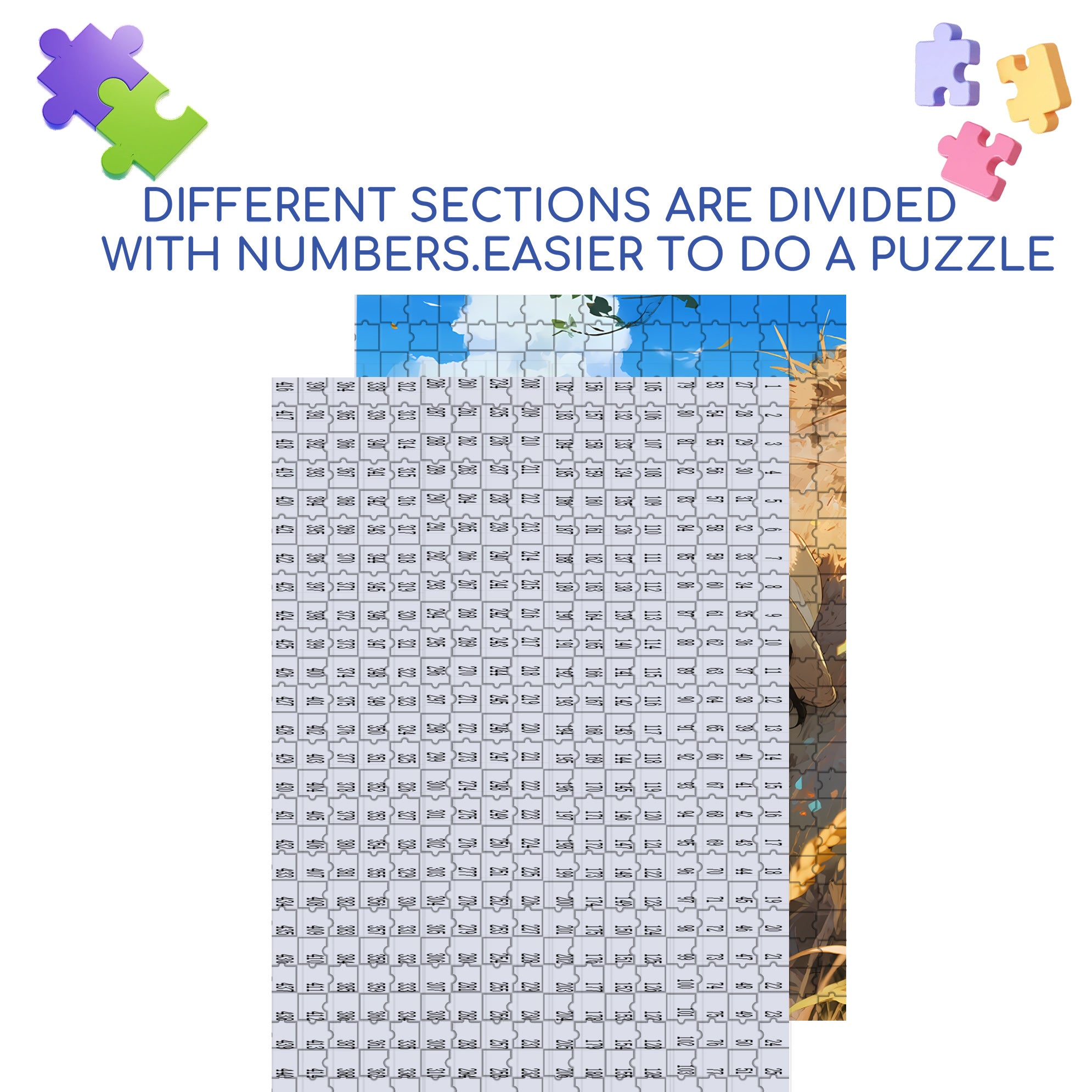Pile Of Straw 500pcs/1000pcs Jigsaw Puzzle, Scratch-Resistant, Interactive Family Game & Brain-Boosting DIY Decor, Perfect for Halloween, Christmas & New Year Gifts, Family Puzzle Game