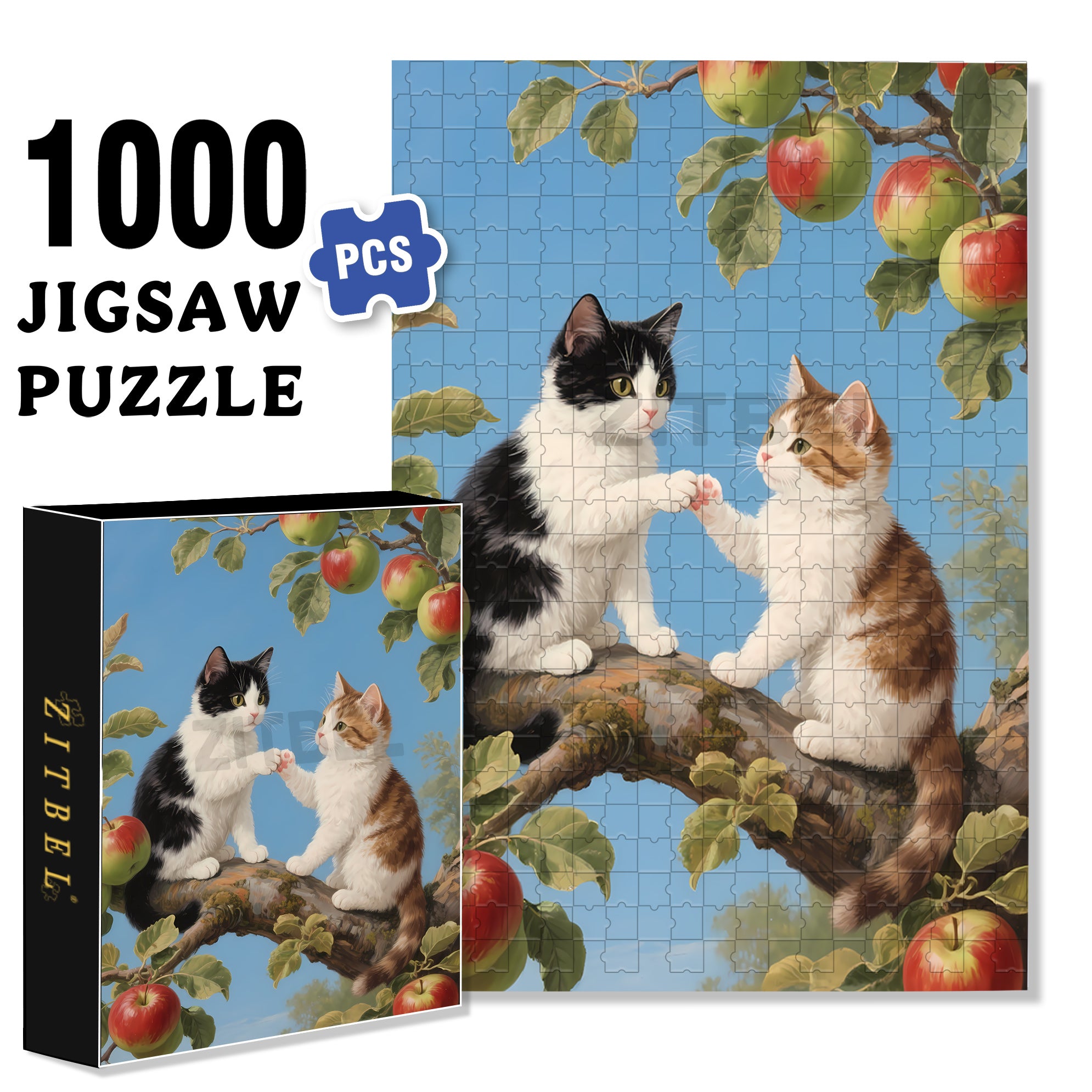 Play With Friends 500pcs/1000pcs Jigsaw Puzzle, Scratch-Resistant, Interactive Family Game & Brain-Boosting DIY Decor, Perfect for Halloween, Christmas & New Year Gifts, Family Puzzle Game