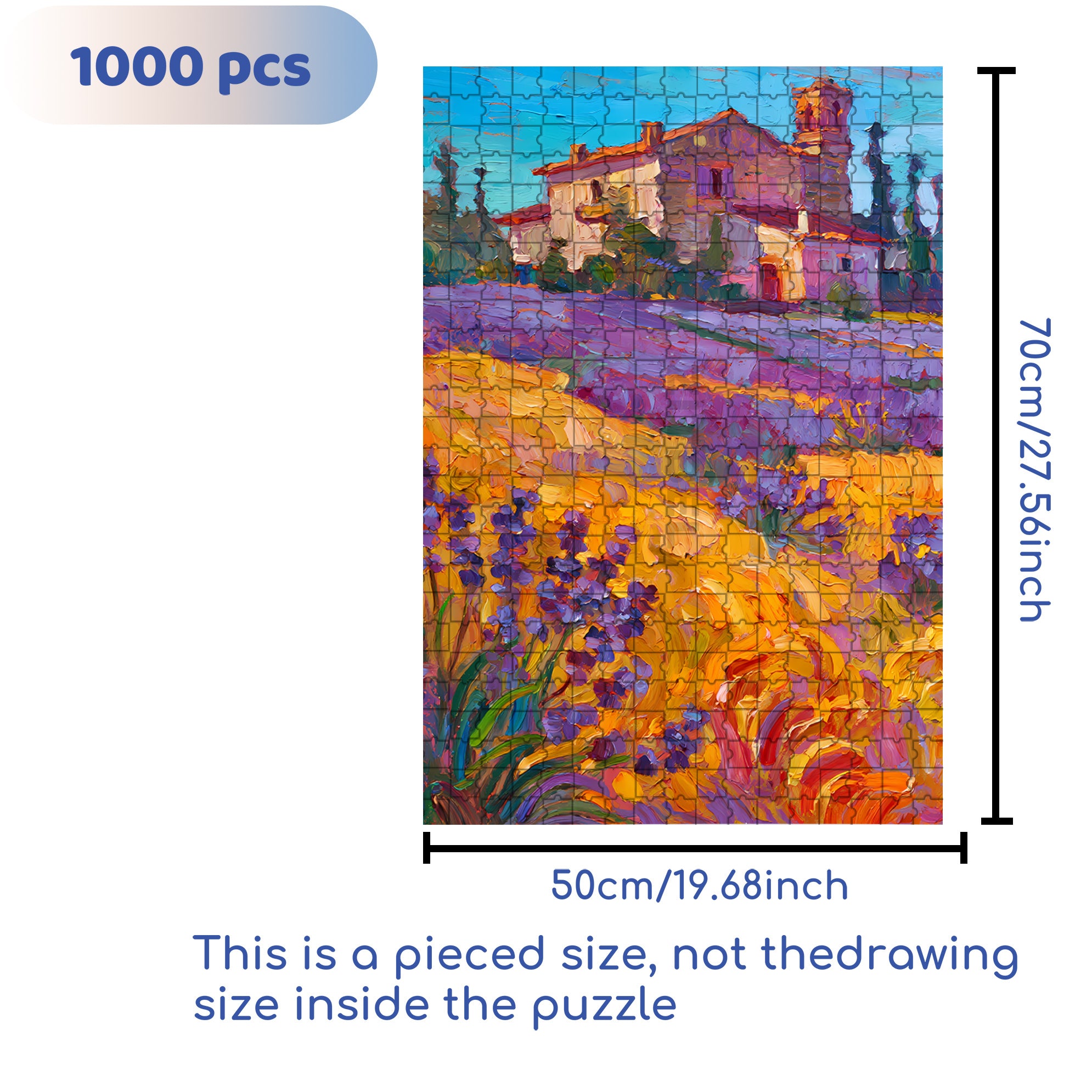 Provence 500pcs/1000pcs Jigsaw Puzzle, Scratch-Resistant, Interactive Family Game & Brain-Boosting DIY Decor, Perfect for Halloween, Christmas & New Year Gifts, Family Puzzle Game