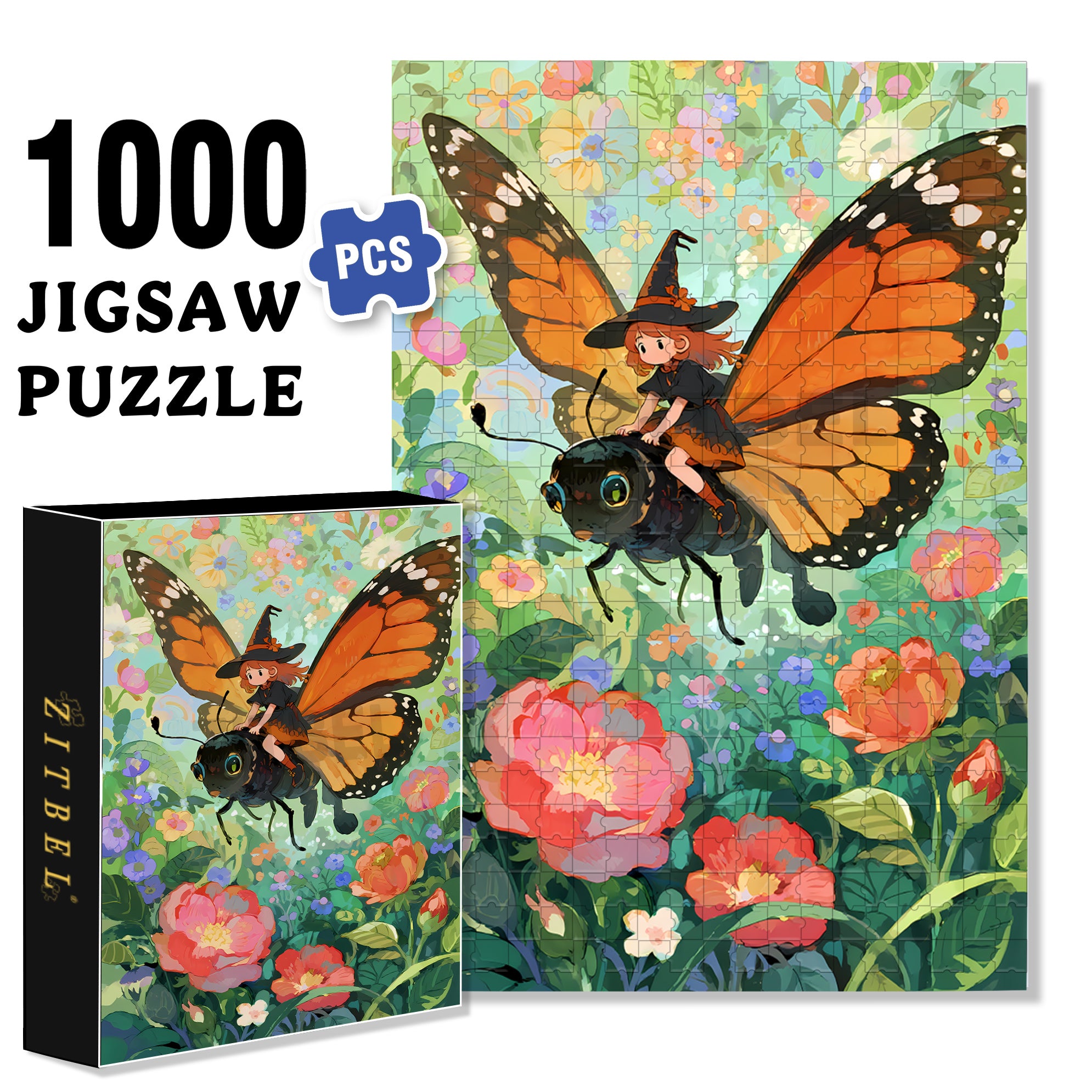 Rhapsody 500pcs/1000pcs Jigsaw Puzzle, Scratch-Resistant, Interactive Family Game & Brain-Boosting DIY Decor, Perfect for Halloween, Christmas & New Year Gifts, Family Puzzle Game