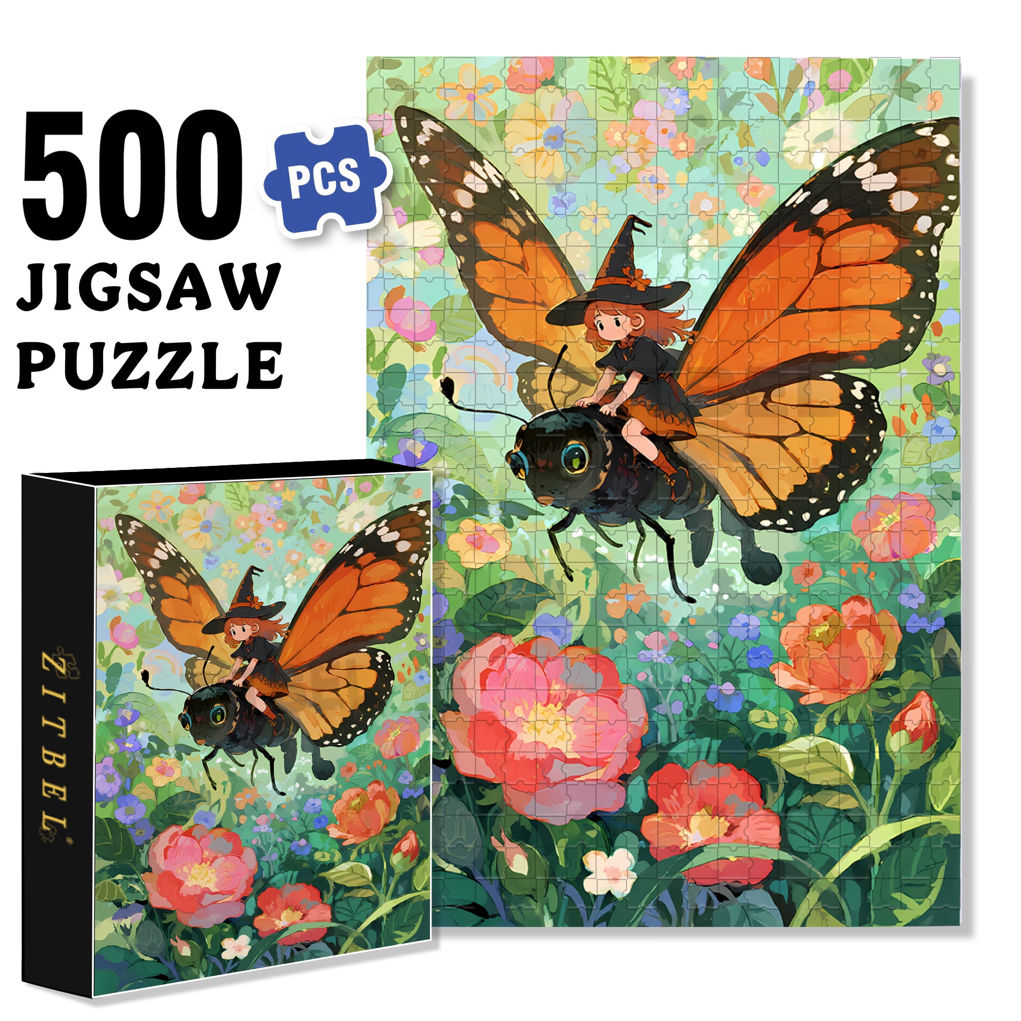 Rhapsody 500pcs/1000pcs Jigsaw Puzzle, Scratch-Resistant, Interactive Family Game & Brain-Boosting DIY Decor, Perfect for Halloween, Christmas & New Year Gifts, Family Puzzle Game
