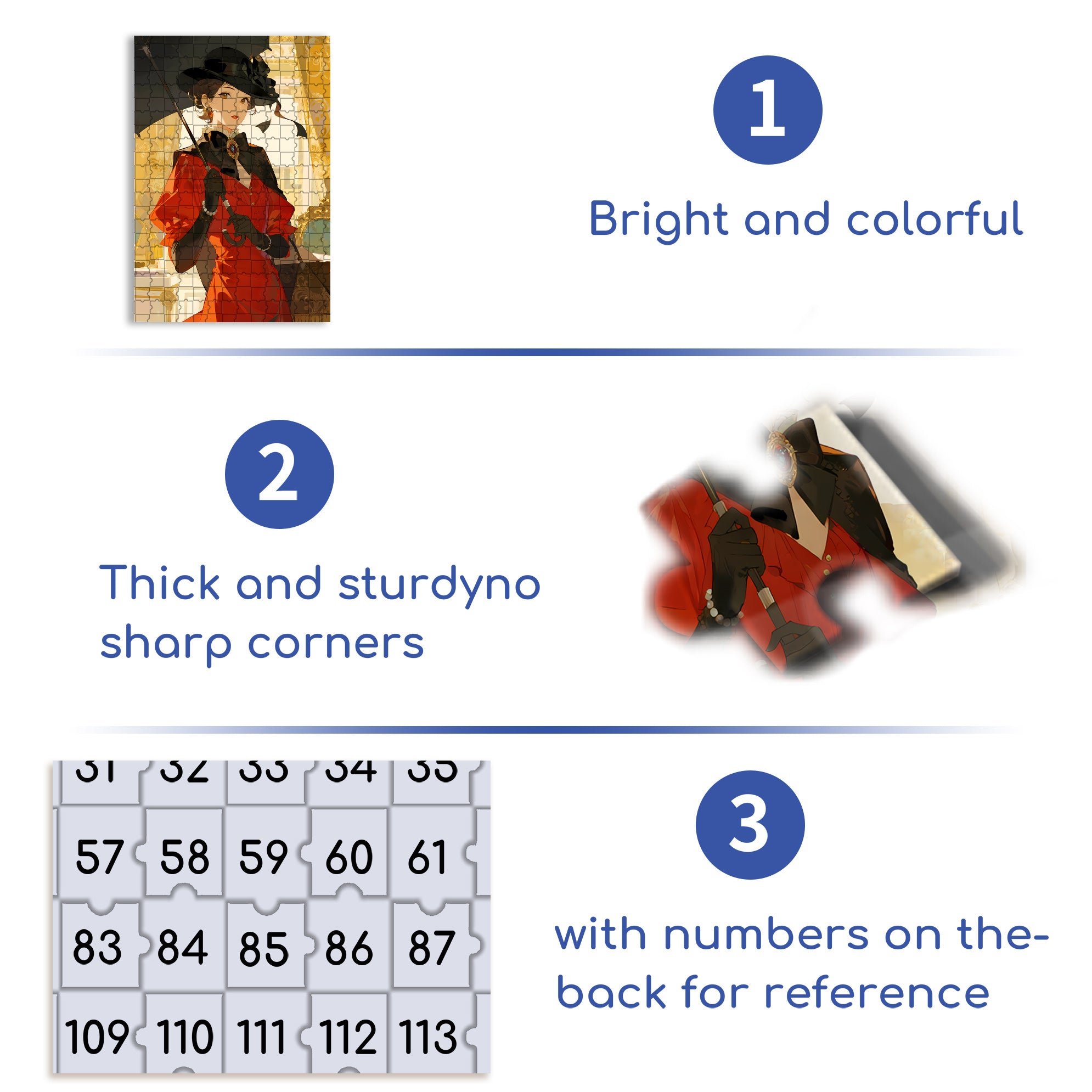 Rich Lady 500pcs/1000pcs Jigsaw Puzzle, Scratch-Resistant, Interactive Family Game & Brain-Boosting DIY Decor, Perfect for Halloween, Christmas & New Year Gifts, Family Puzzle Game