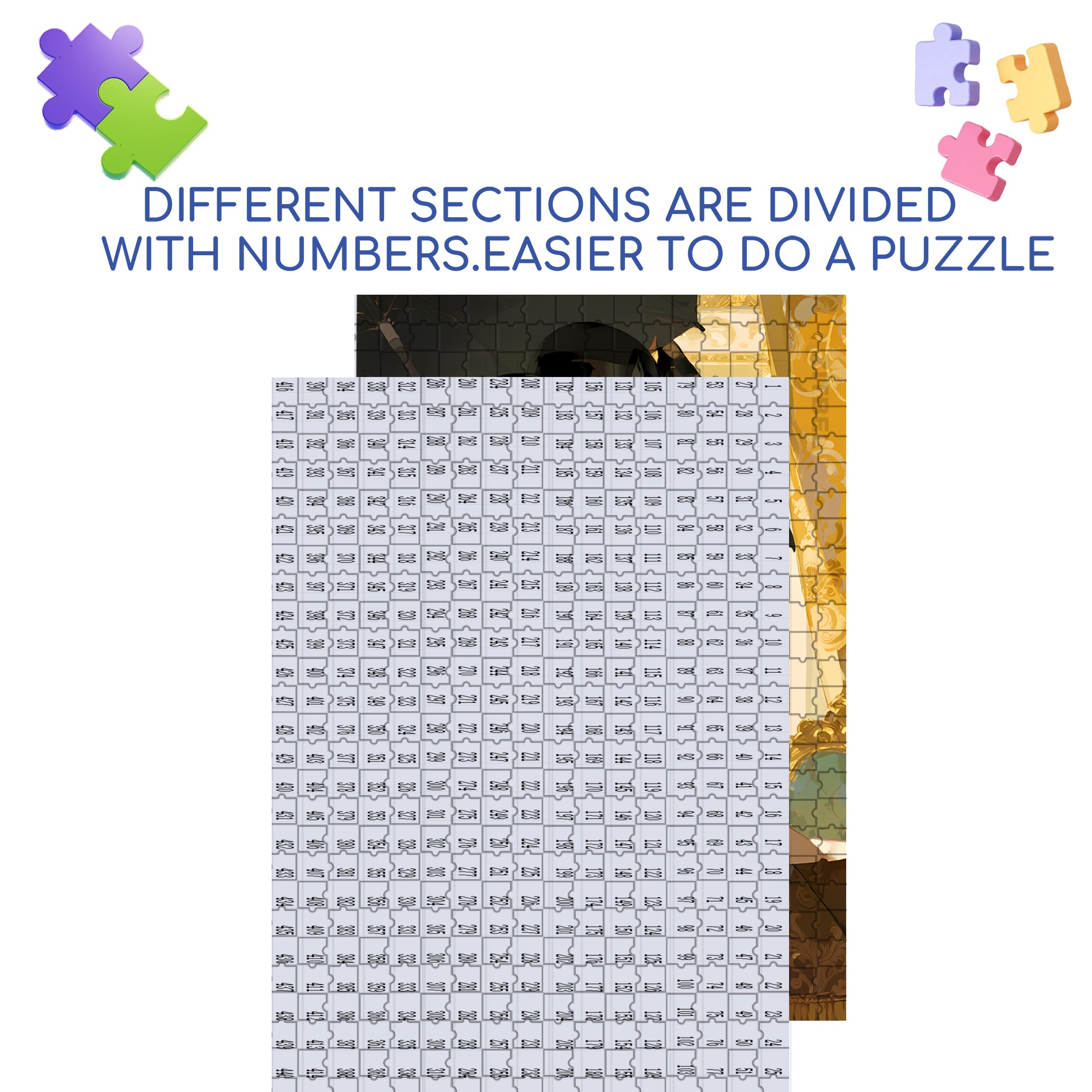 Rich Lady 500pcs/1000pcs Jigsaw Puzzle, Scratch-Resistant, Interactive Family Game & Brain-Boosting DIY Decor, Perfect for Halloween, Christmas & New Year Gifts, Family Puzzle Game