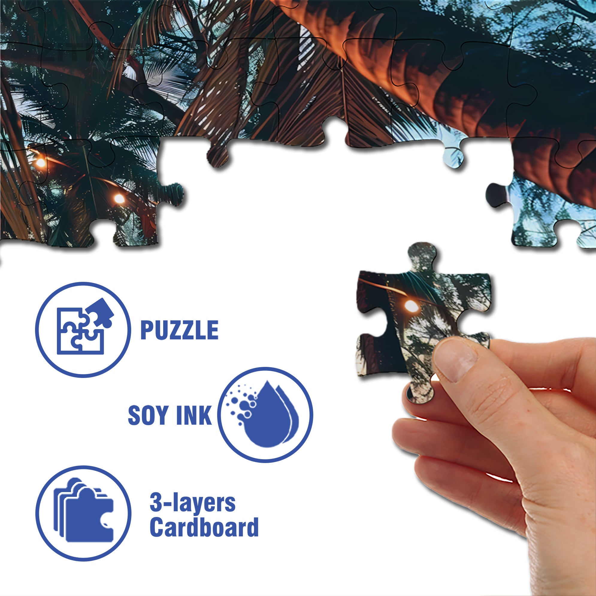 Sandy Beach 500pcs/1000pcs Jigsaw Puzzle, Scratch-Resistant, Interactive Family Game & Brain-Boosting DIY Decor, Perfect for Halloween, Christmas & New Year Gifts, Family Puzzle Game