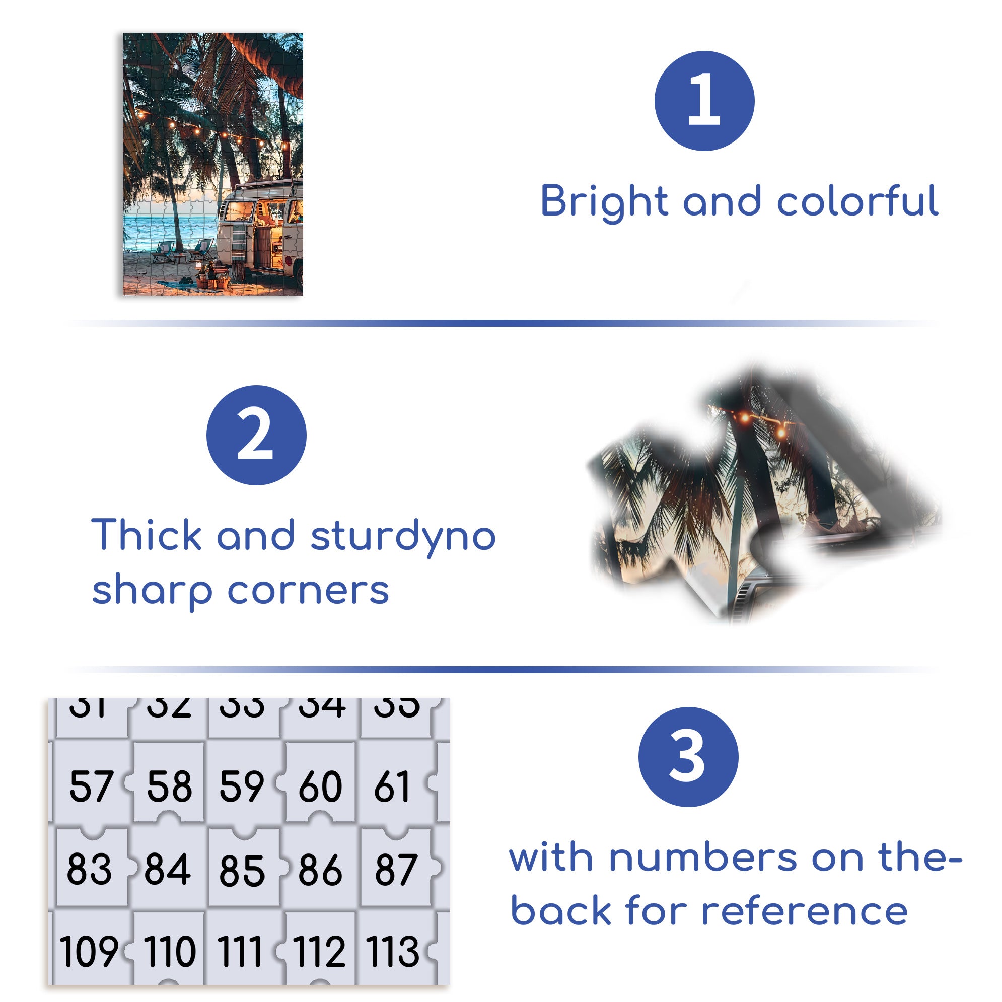 Sandy Beach 500pcs/1000pcs Jigsaw Puzzle, Scratch-Resistant, Interactive Family Game & Brain-Boosting DIY Decor, Perfect for Halloween, Christmas & New Year Gifts, Family Puzzle Game