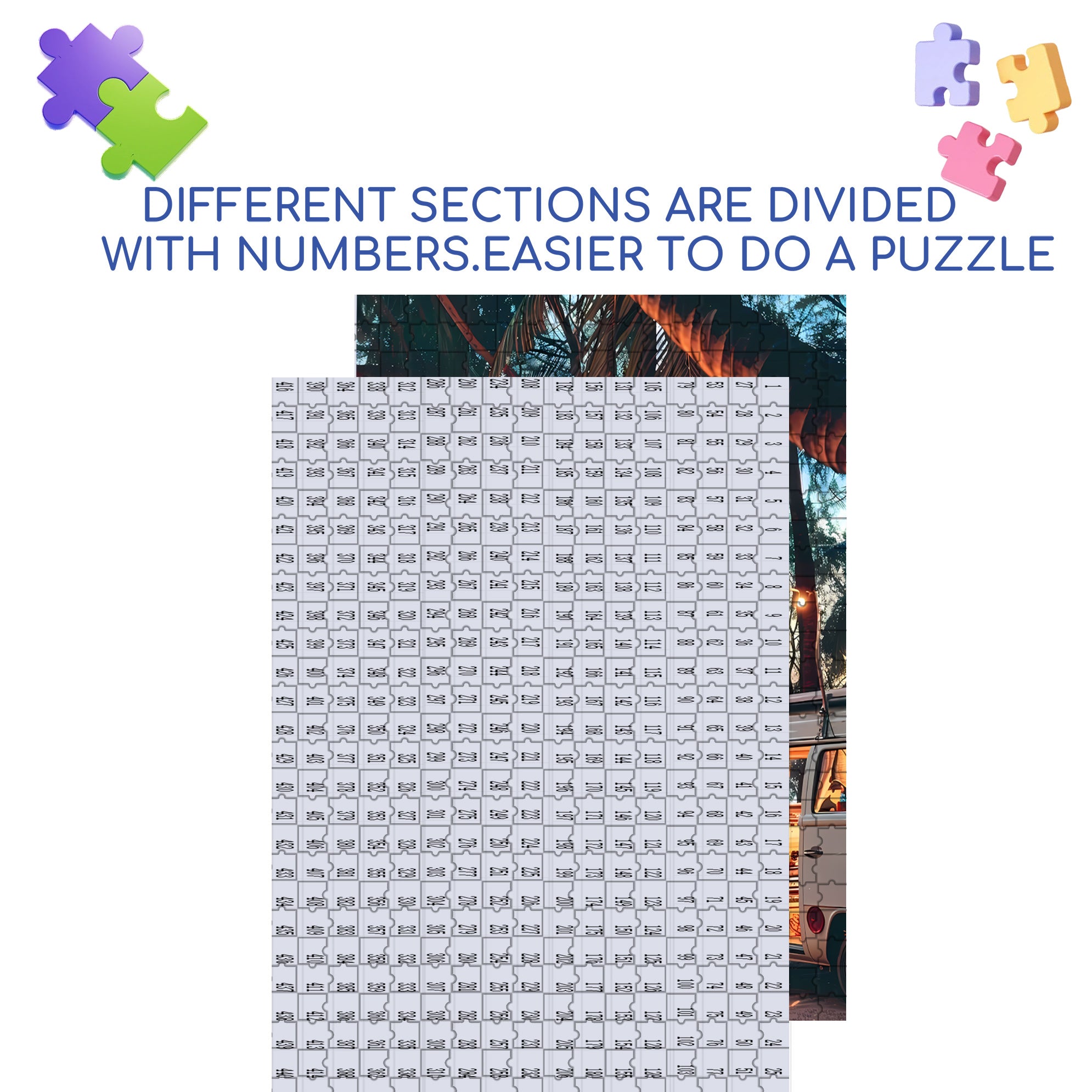 Sandy Beach 500pcs/1000pcs Jigsaw Puzzle, Scratch-Resistant, Interactive Family Game & Brain-Boosting DIY Decor, Perfect for Halloween, Christmas & New Year Gifts, Family Puzzle Game