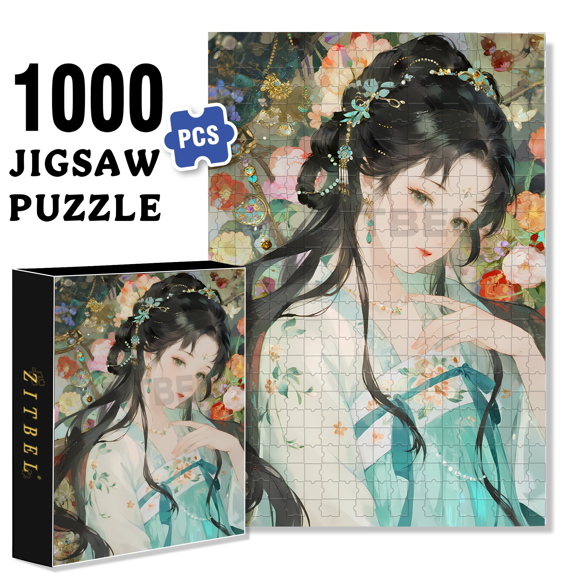 Shy 500pcs/1000pcs Jigsaw Puzzle, Scratch-Resistant, Interactive Family Game & Brain-Boosting DIY Decor, Perfect for Halloween, Christmas & New Year Gifts, Family Puzzle Game